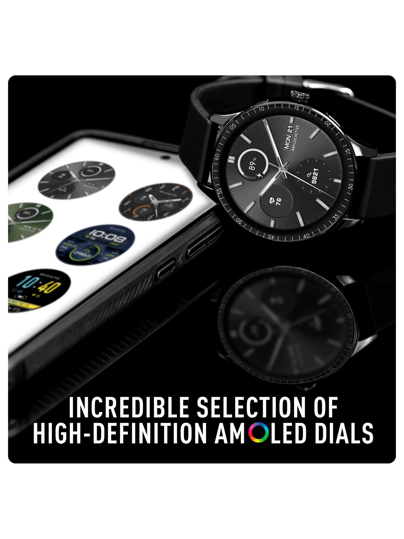  image of reflex-active-spectra-amoled-calling-smart-black-strap-watch