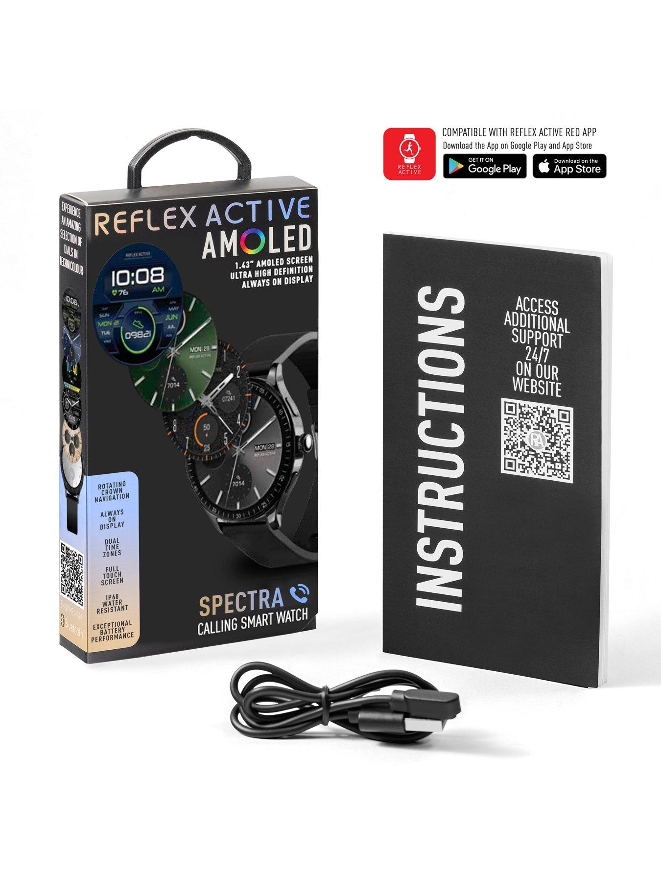  image of reflex-active-spectra-amoled-calling-smart-black-strap-watch