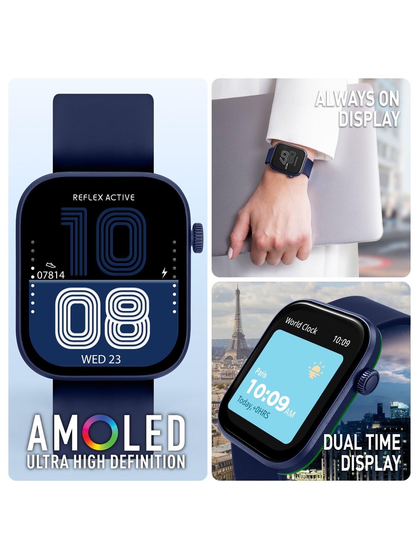 Image 2 of 7 of Reflex Active Spectra AMOLED Calling Smart Navy Strap Watch