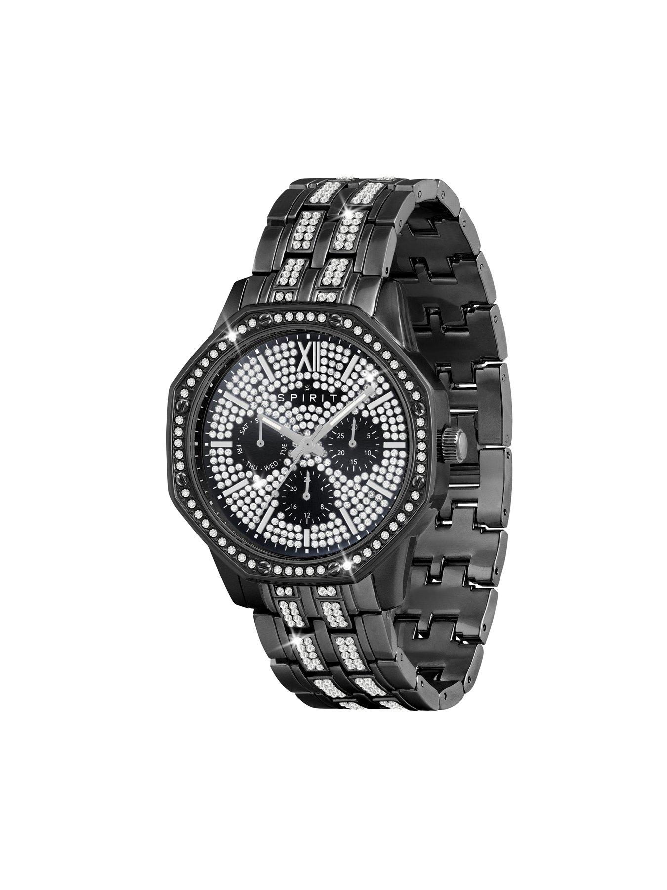  image of spirit-gents-ipb-stone-set-chronograph-bracelet-watch
