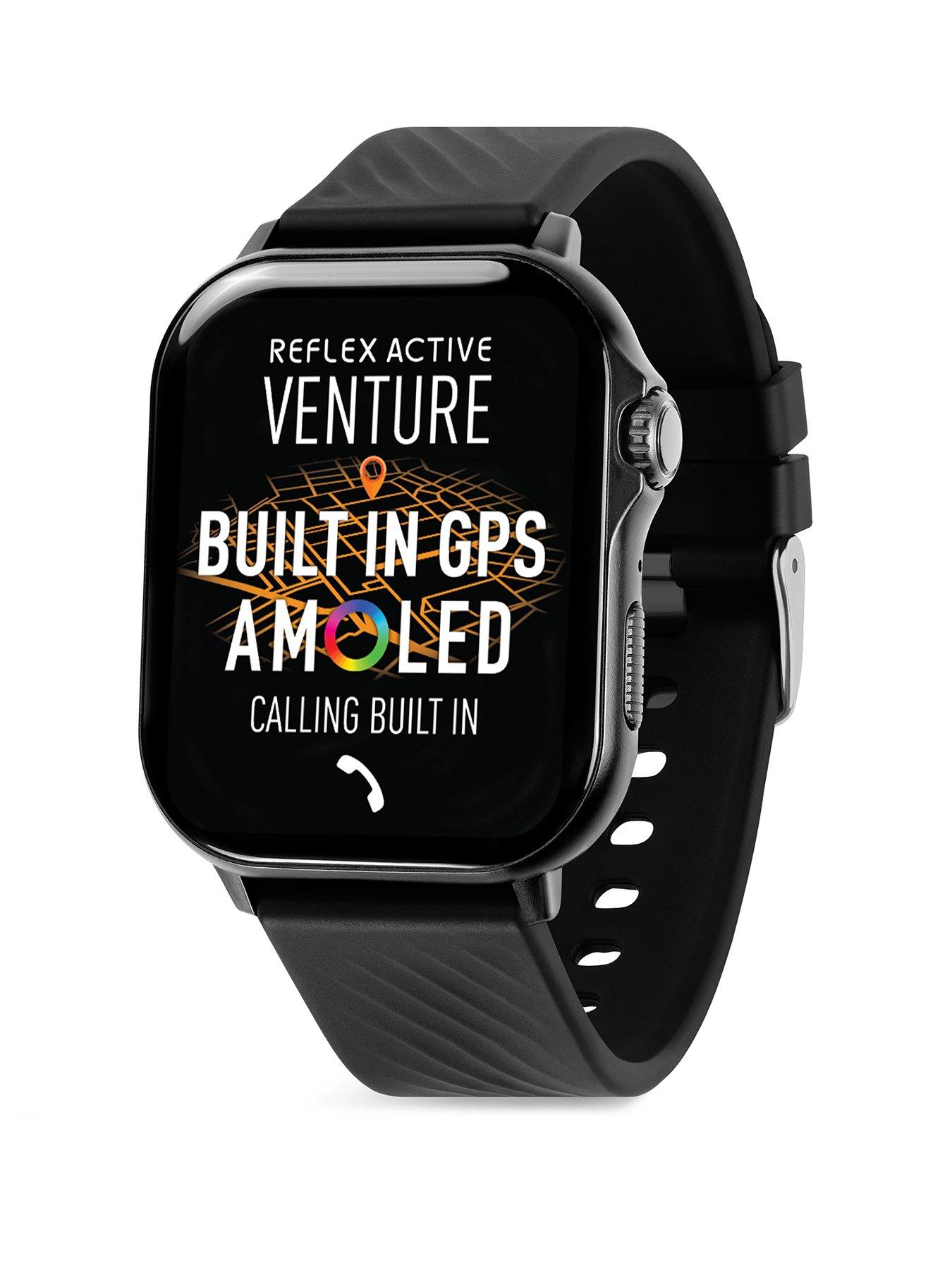 Reflex Active Venture AMOLED GPS Calling Black Strap Smart Watch