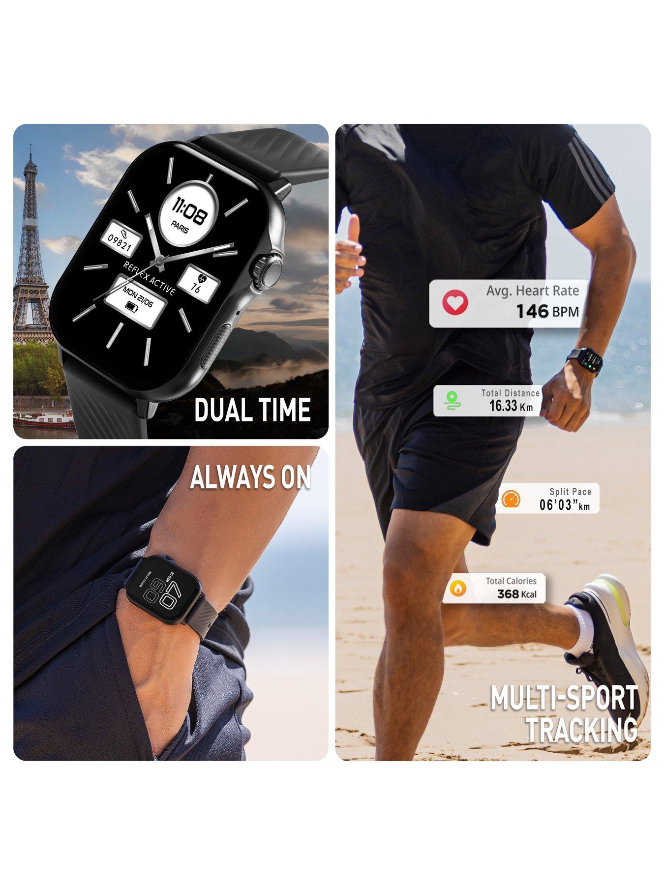 Image 2 of 6 of Reflex Active Venture AMOLED GPS Calling Black Strap Smart Watch