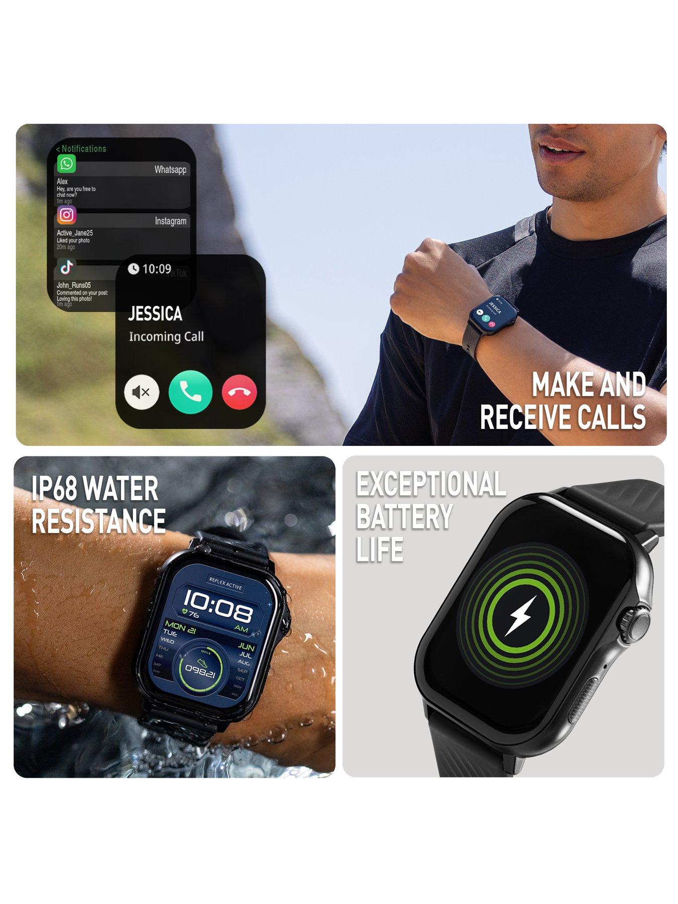 Image 3 of 6 of Reflex Active Venture AMOLED GPS Calling Black Strap Smart Watch