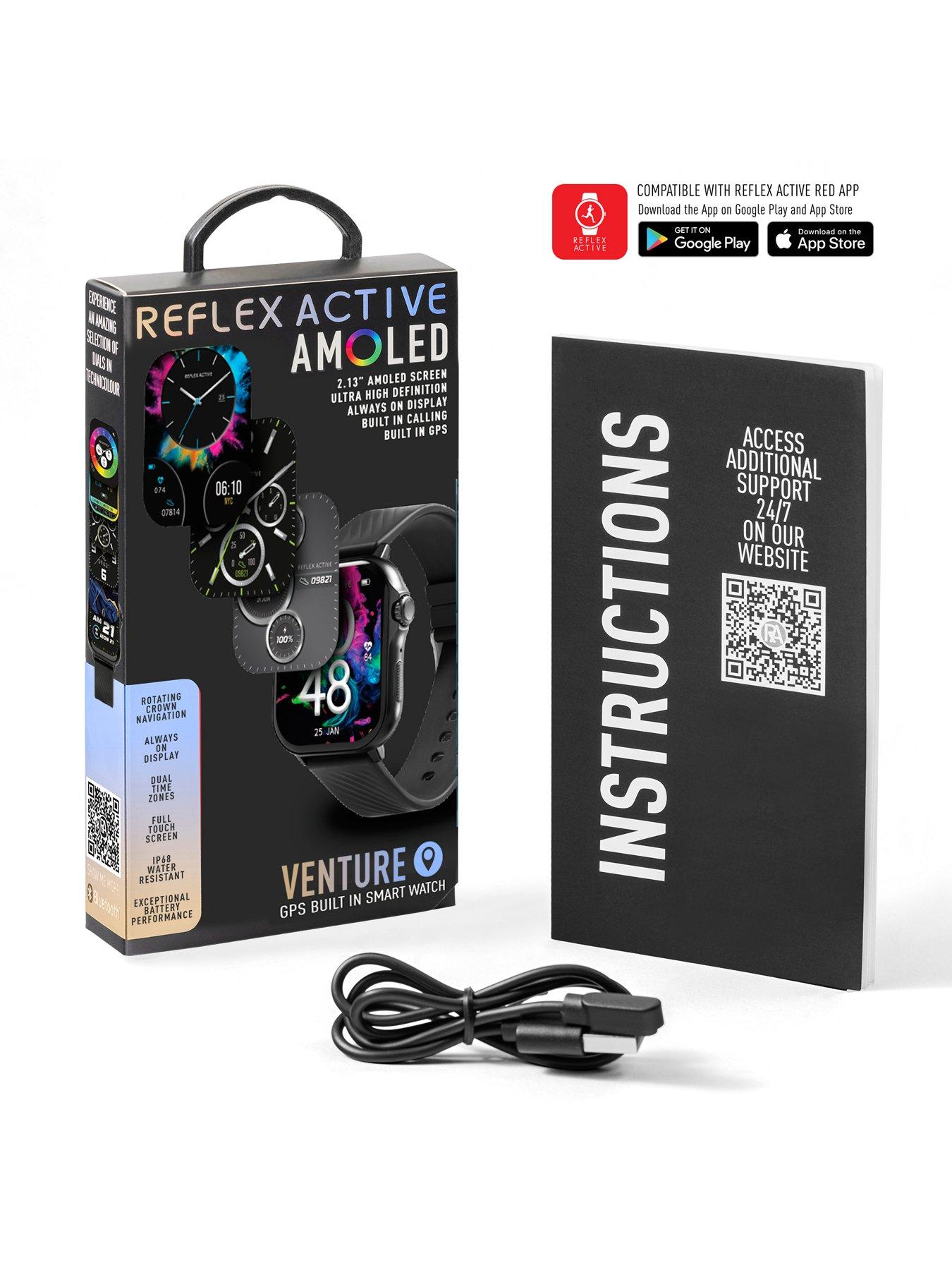 Image 6 of 6 of Reflex Active Venture AMOLED GPS Calling Black Strap Smart Watch