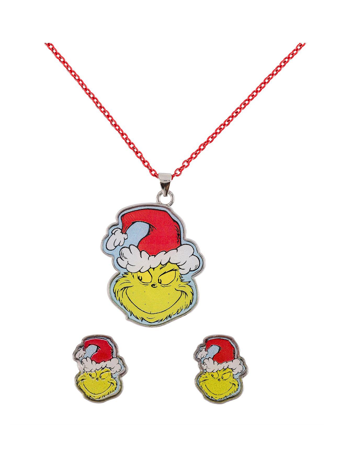 The Grinch Costume Grinch Christmas Earrings  &  Necklace Set