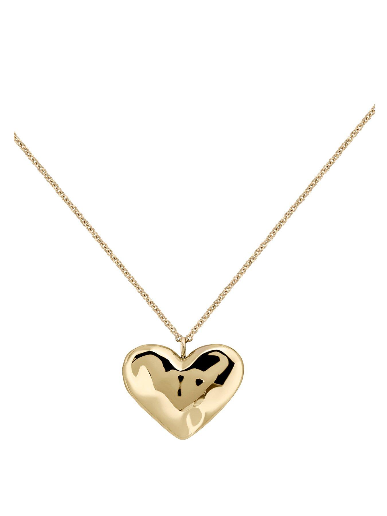 Image 1 of 6 of Radley 18ct Gold Plated Hammered Heart Necklace