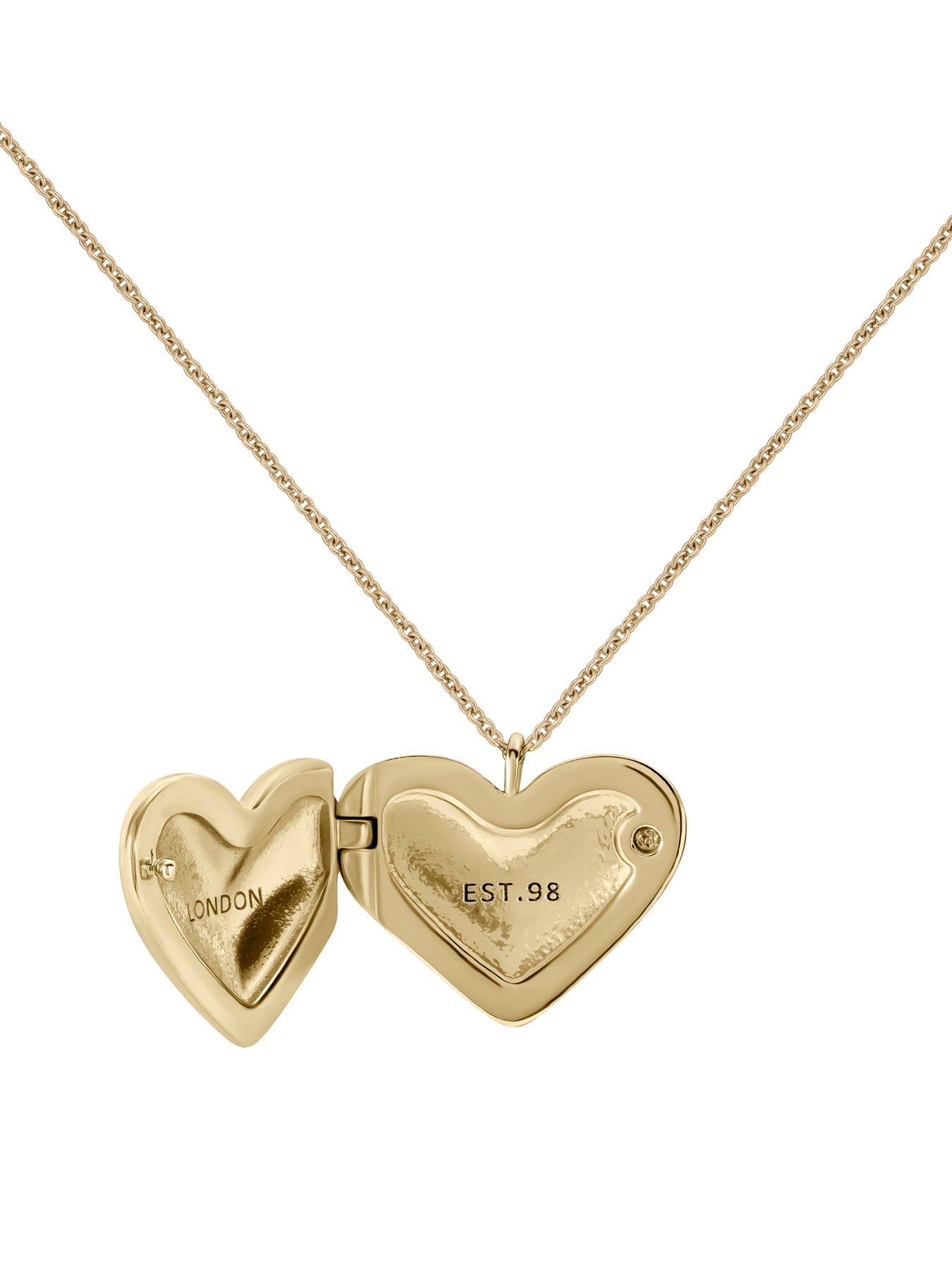 Image 2 of 6 of Radley 18ct Gold Plated Hammered Heart Necklace