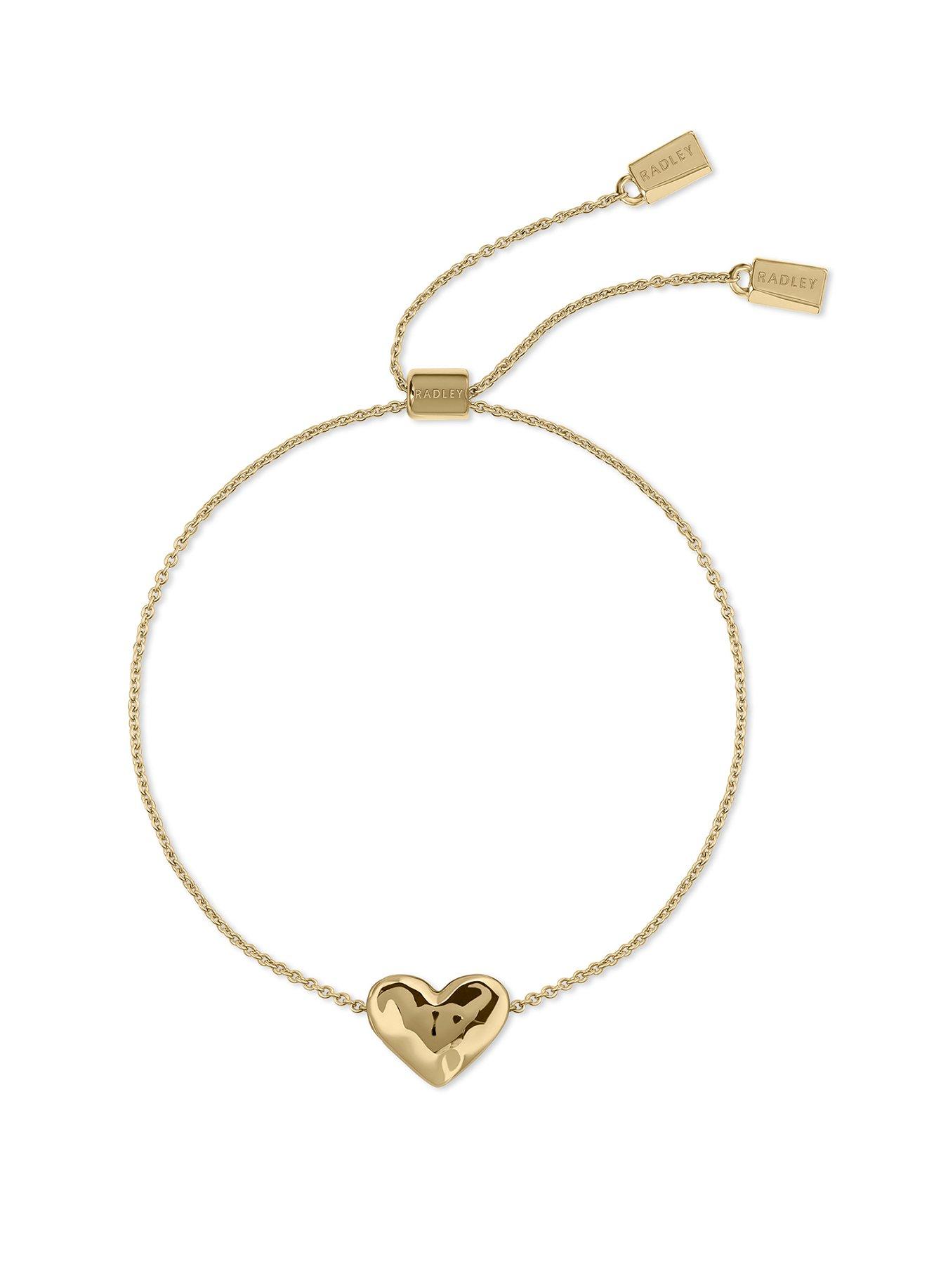 radley-18ct-gold-plated-hammered-heart-friendship-bracelet