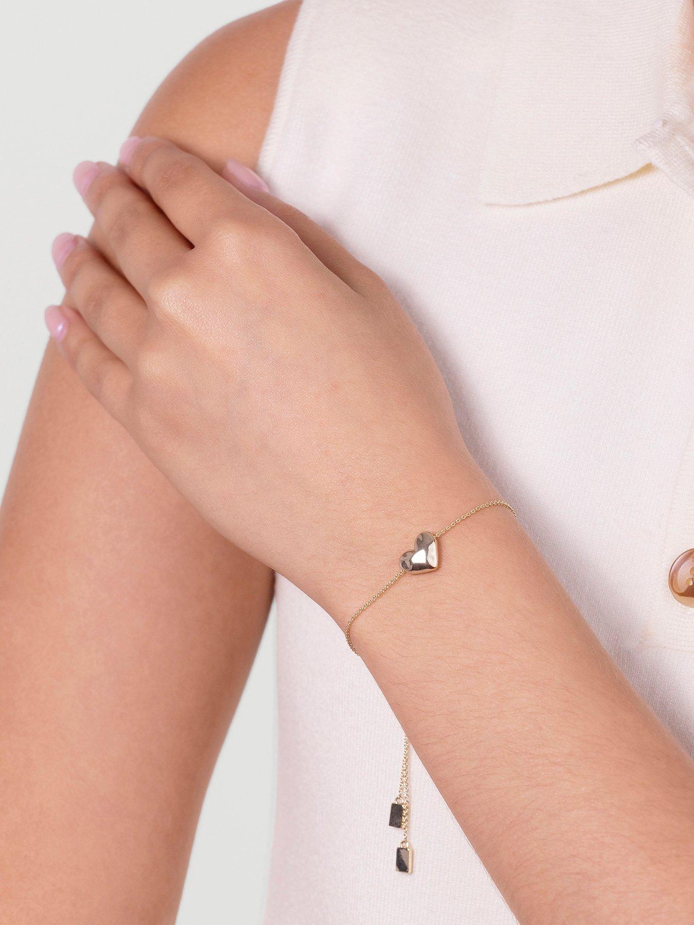 image of radley-18ct-gold-plated-hammered-heart-friendship-bracelet