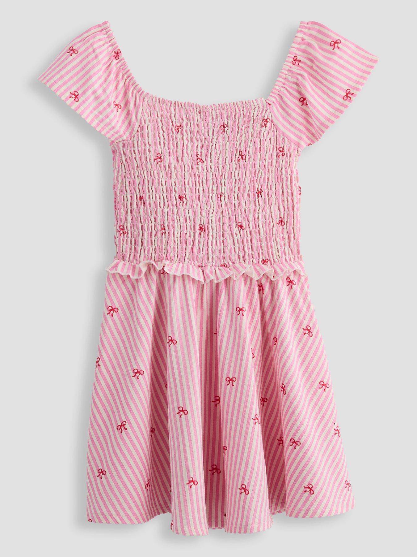 The Very Collection Girls Textured Jersey Dress - Print