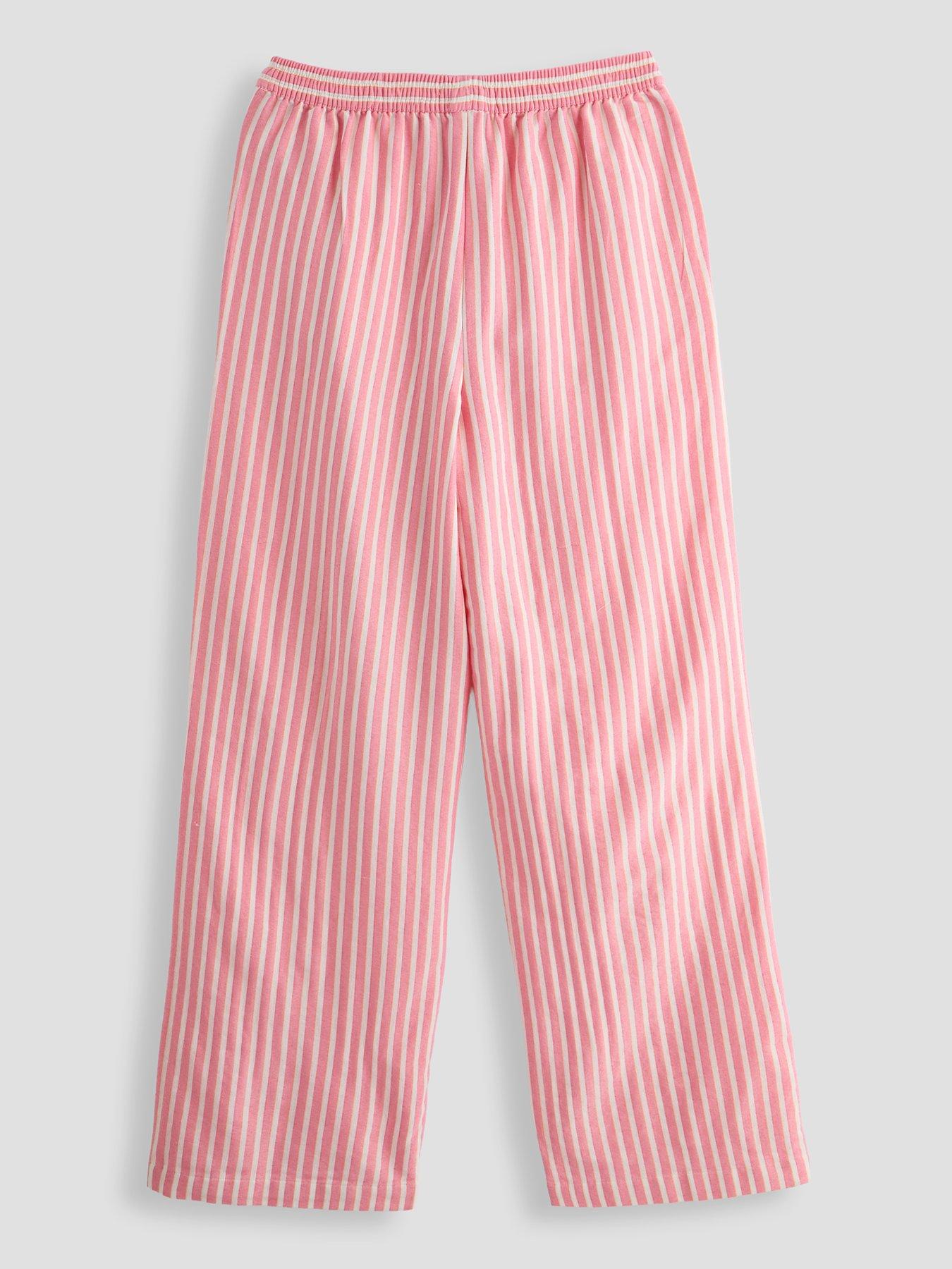 Image 2 of 5 of The Very Collection Girls Stripe Woven Trousers - Pink