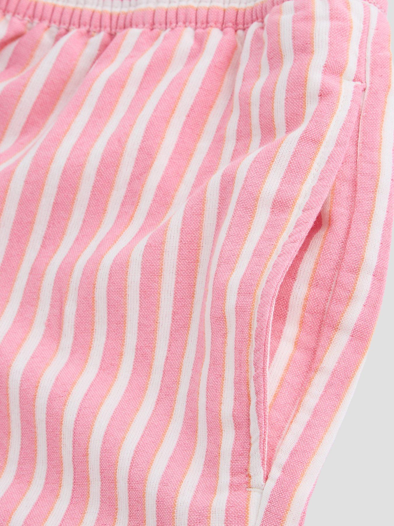 Image 4 of 5 of The Very Collection Girls Stripe Woven Trousers - Pink