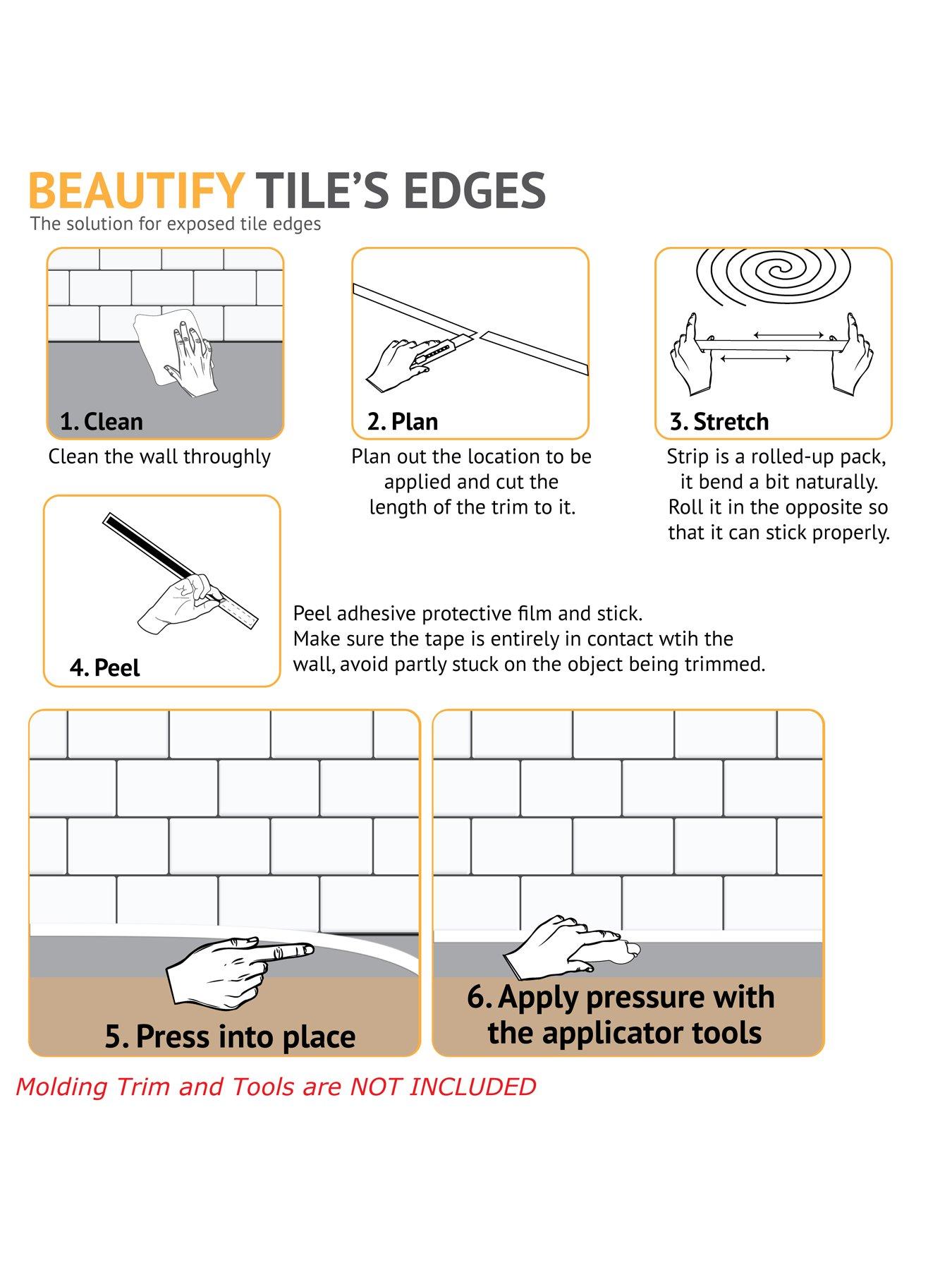 Image 7 of 7 of Walplus Pure Yellow Glossy Subway Metro Classic Brick 3D Tile Sticker 30.5 x 15.4cm (12 x 6 in) - 20pcs in a pack