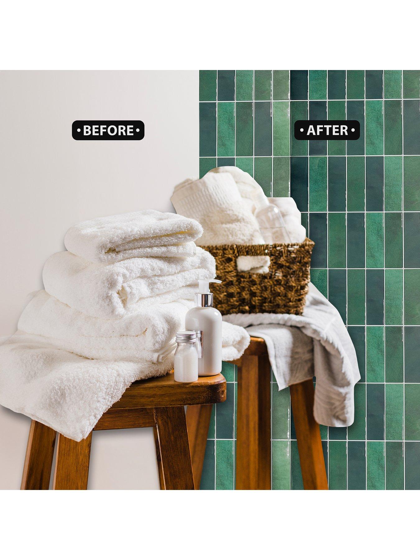 Image 6 of 7 of Walplus Dark Mose Green Rectangular 3D Sticker Tile 12 x 12 inches / 30.5 x 30.5 cm - 6pcs in a pack