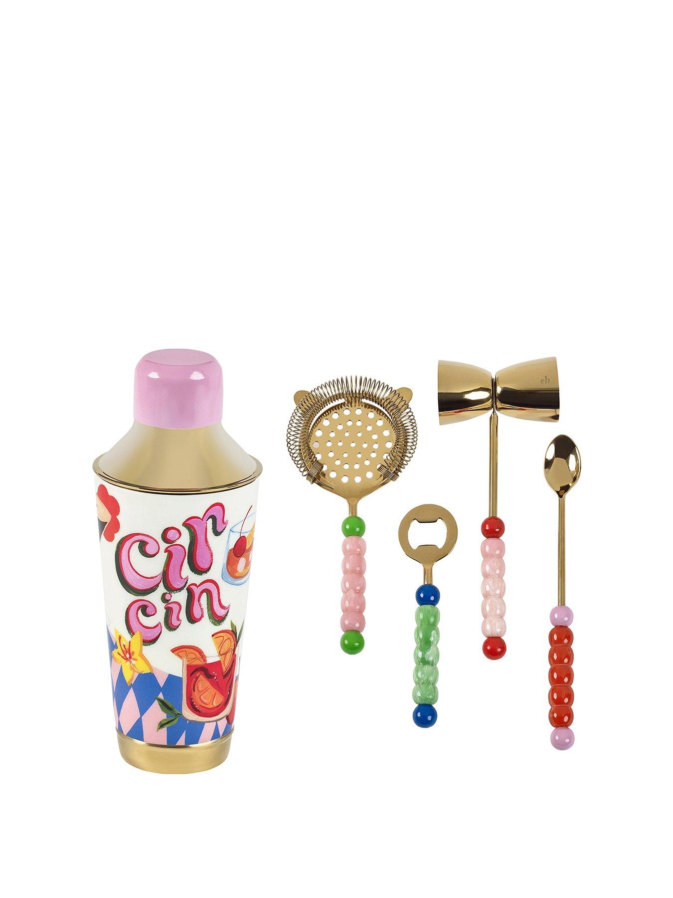 Image 2 of 5 of Eleanor Bowmer Cocktail Shaker &amp; 4 Piece Bar Tools