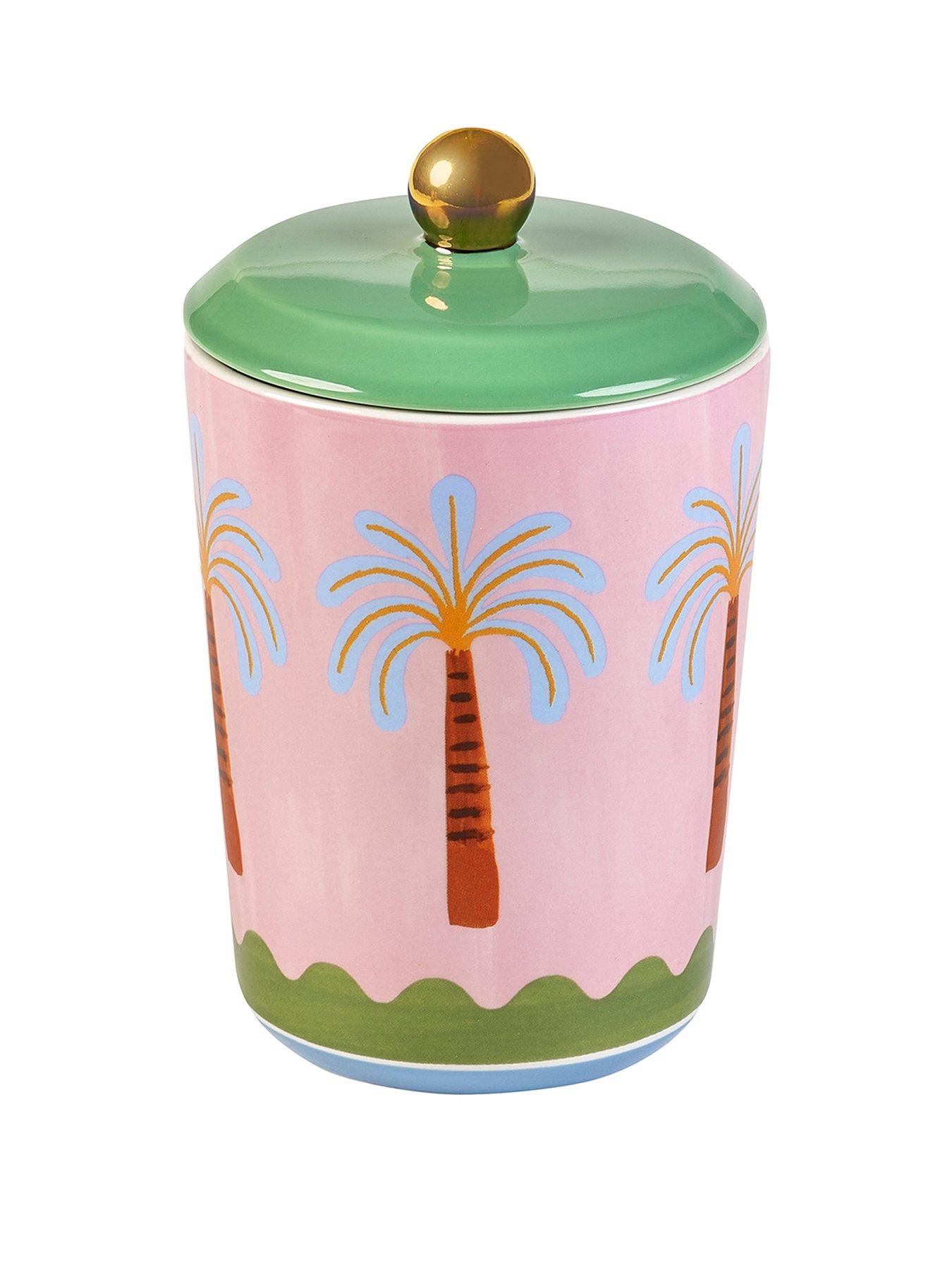 Image 2 of 3 of Eleanor Bowmer Electric Coast Palm Storage Jar 800ml