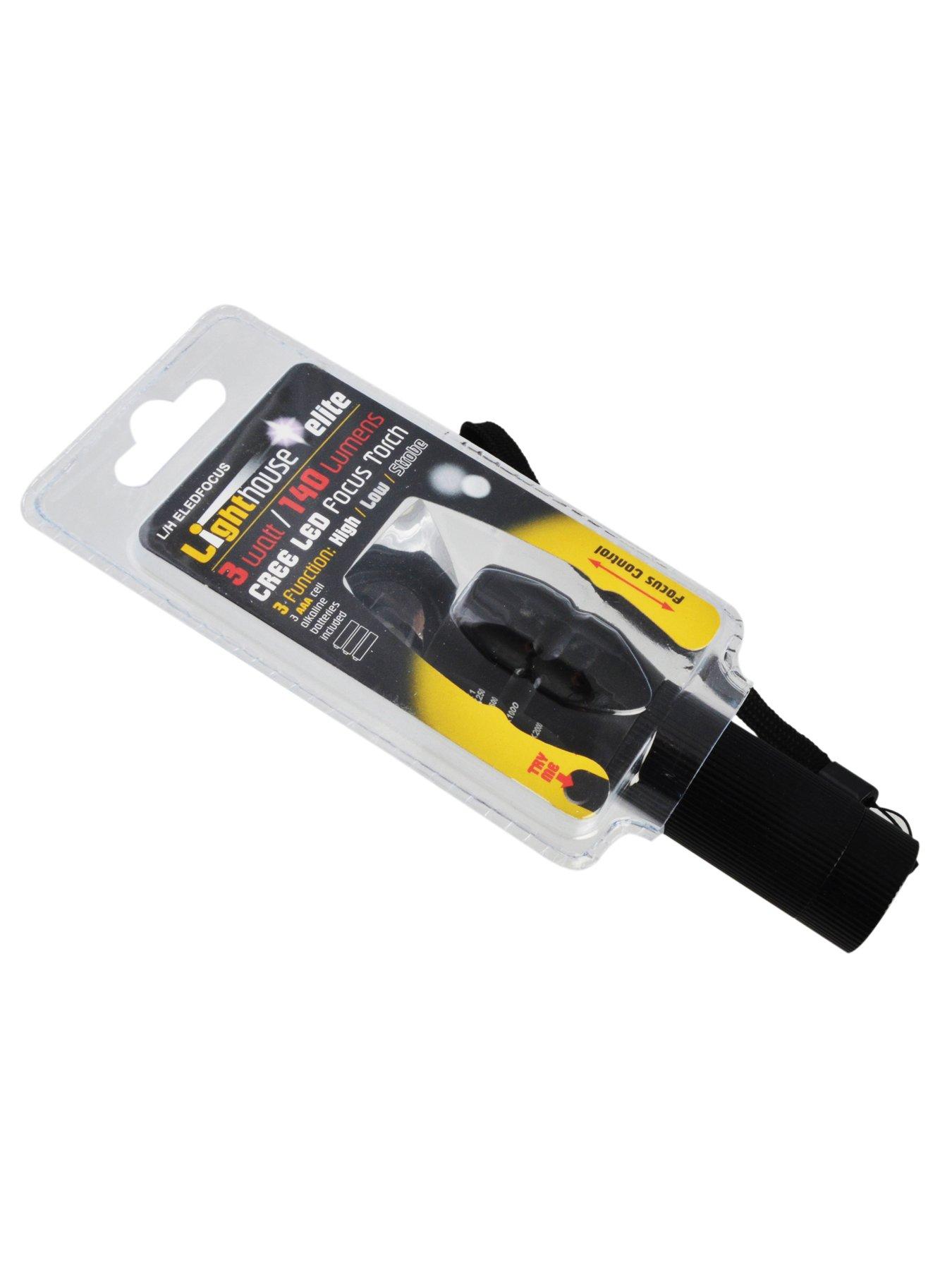  image of lighthouse-3w-led-focus-torch-210-lumens