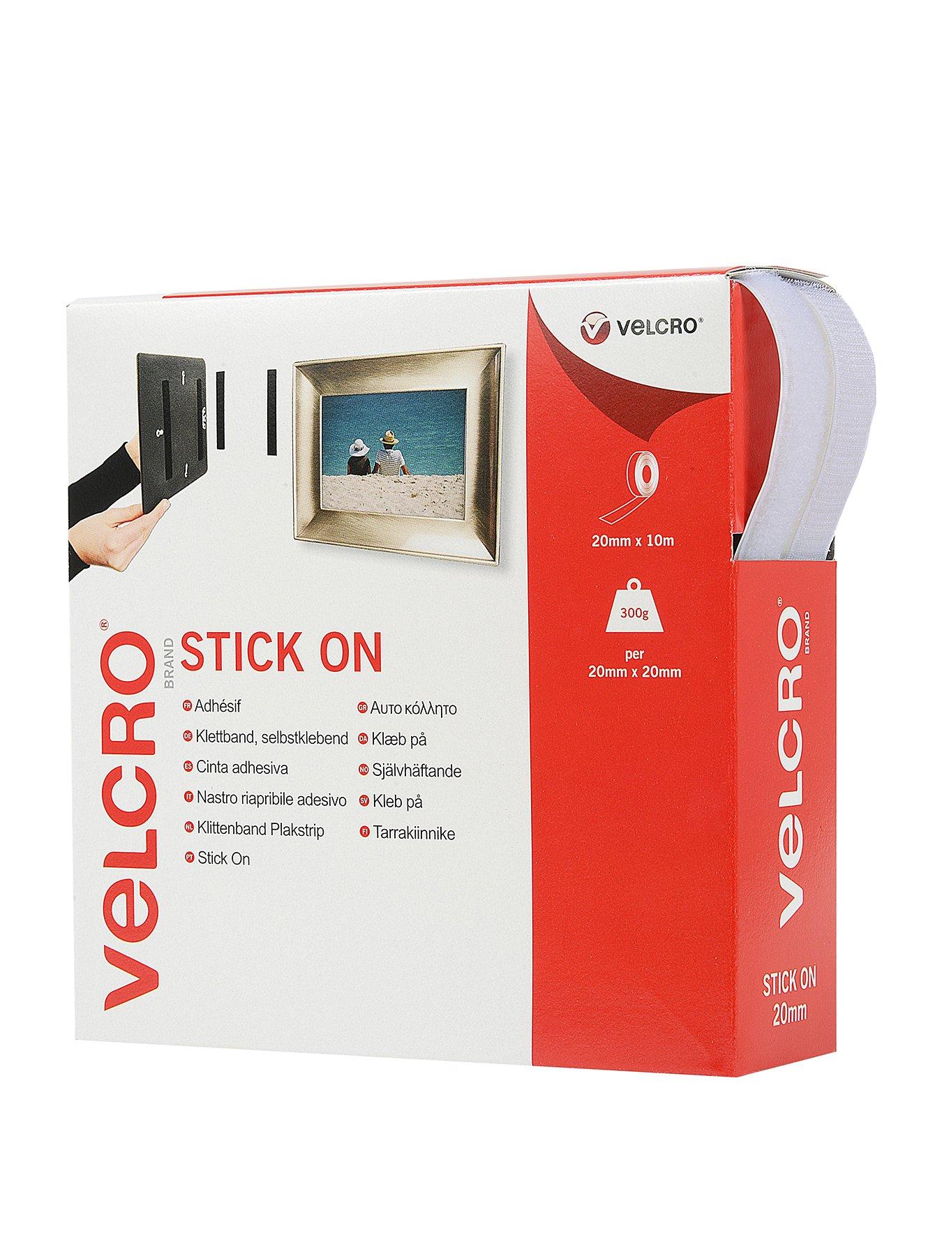  image of velcro-brand-stick-on-tape-20mm-x-10m-white