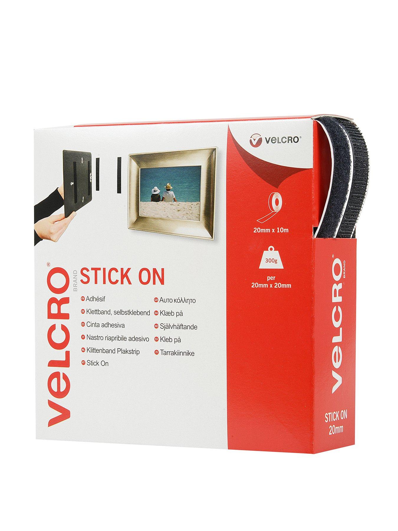 Velcro Brand Stick On Tape 20mm x 10m Black