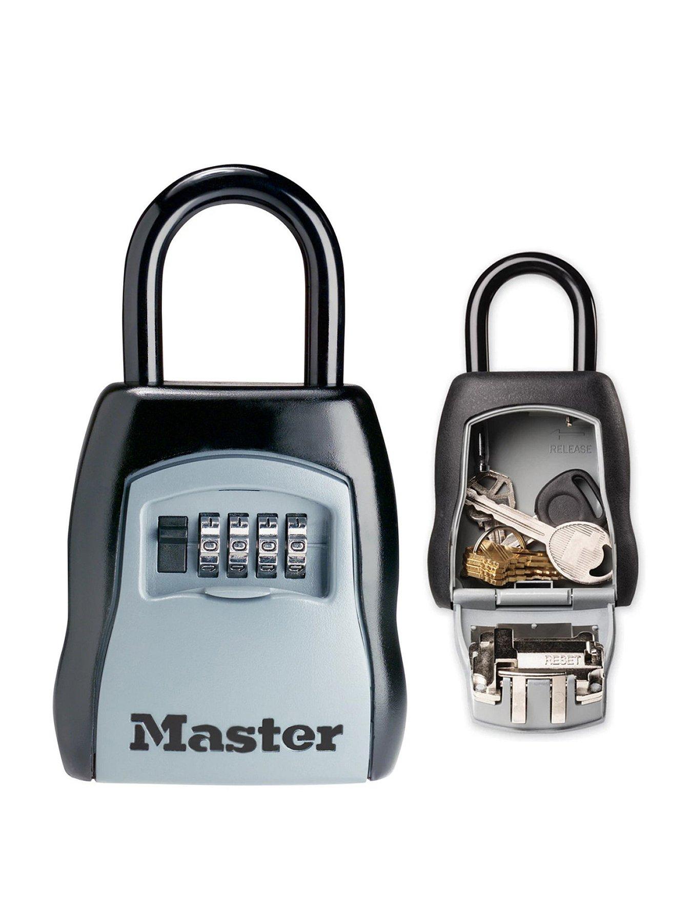 Master Lock 5400E Portable Shackled Combination Key Lock Box (Up To 3 Keys)