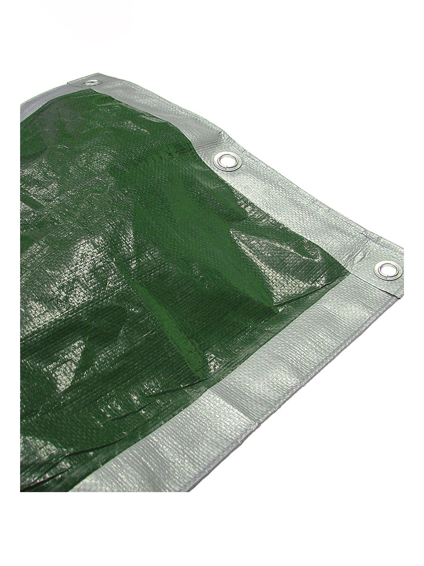 Faithfull Tarpaulin Green/Silver 3.6 x 2.7m (12 x 9ft) 80gsm