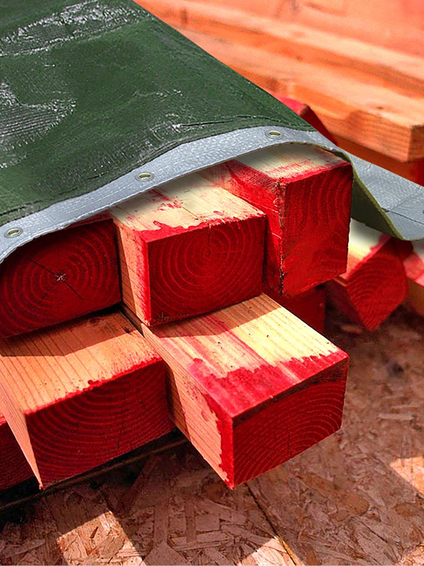  image of faithfull-tarpaulin-greensilver-36-x-27m-12-x-9ft-80gsm