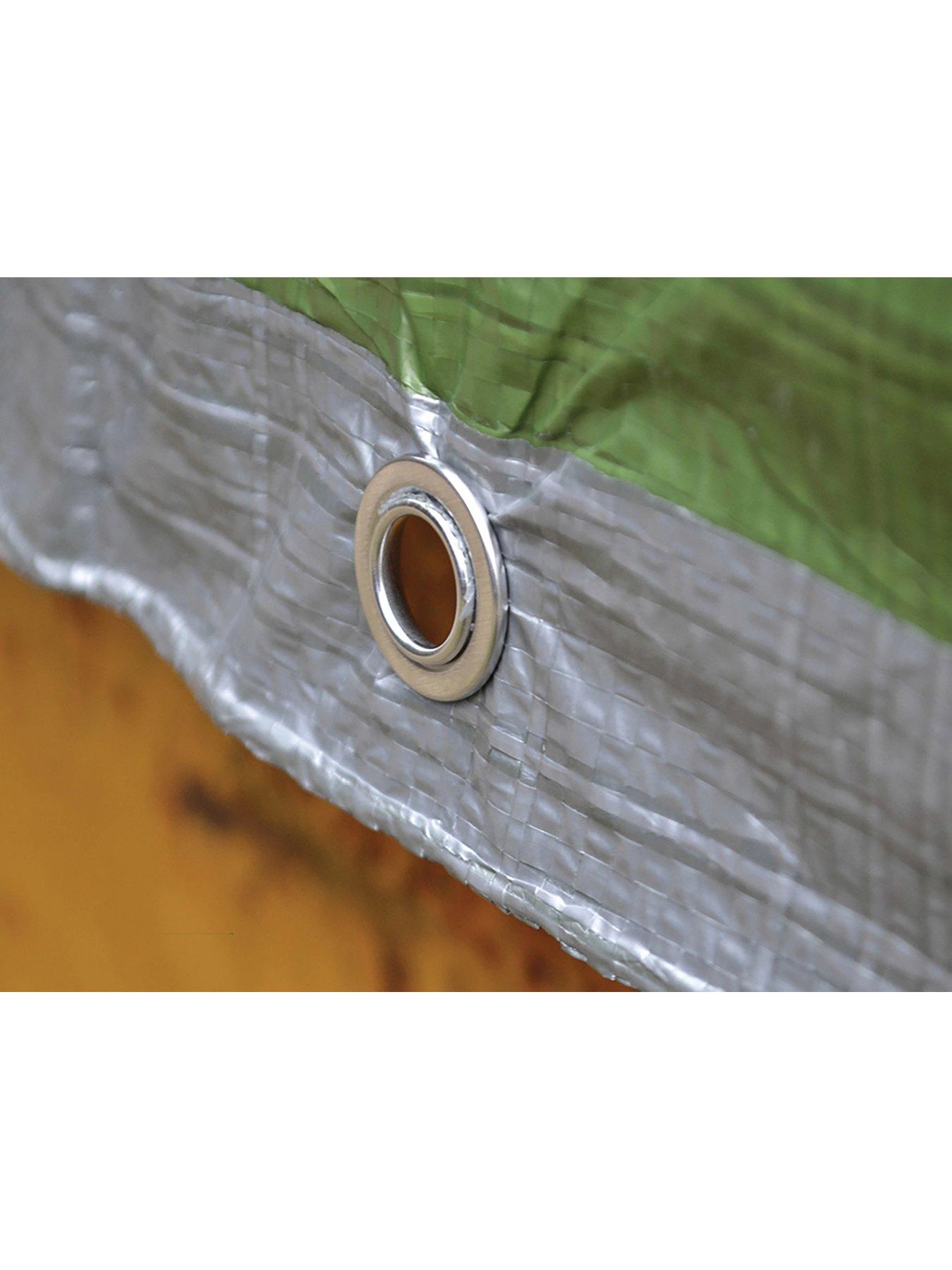 Image 3 of 6 of Faithfull Tarpaulin Green/Silver 5.4 x 3.6m (18 x 12ft) 80gsm