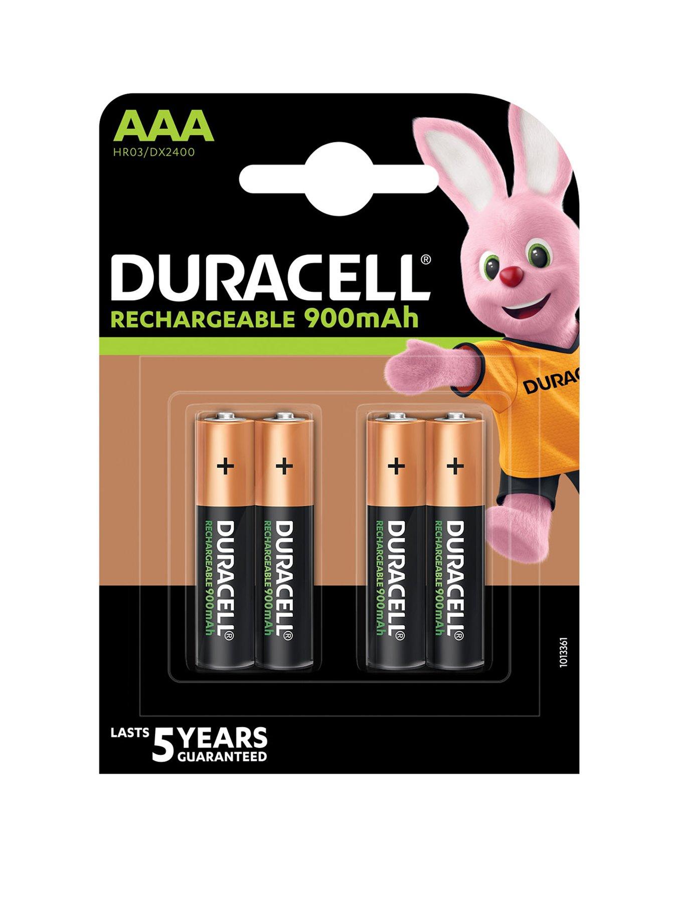 Image 1 of 1 of Duracell AAA Cell 900Mah Rechargeable Batteries (Pack 4)