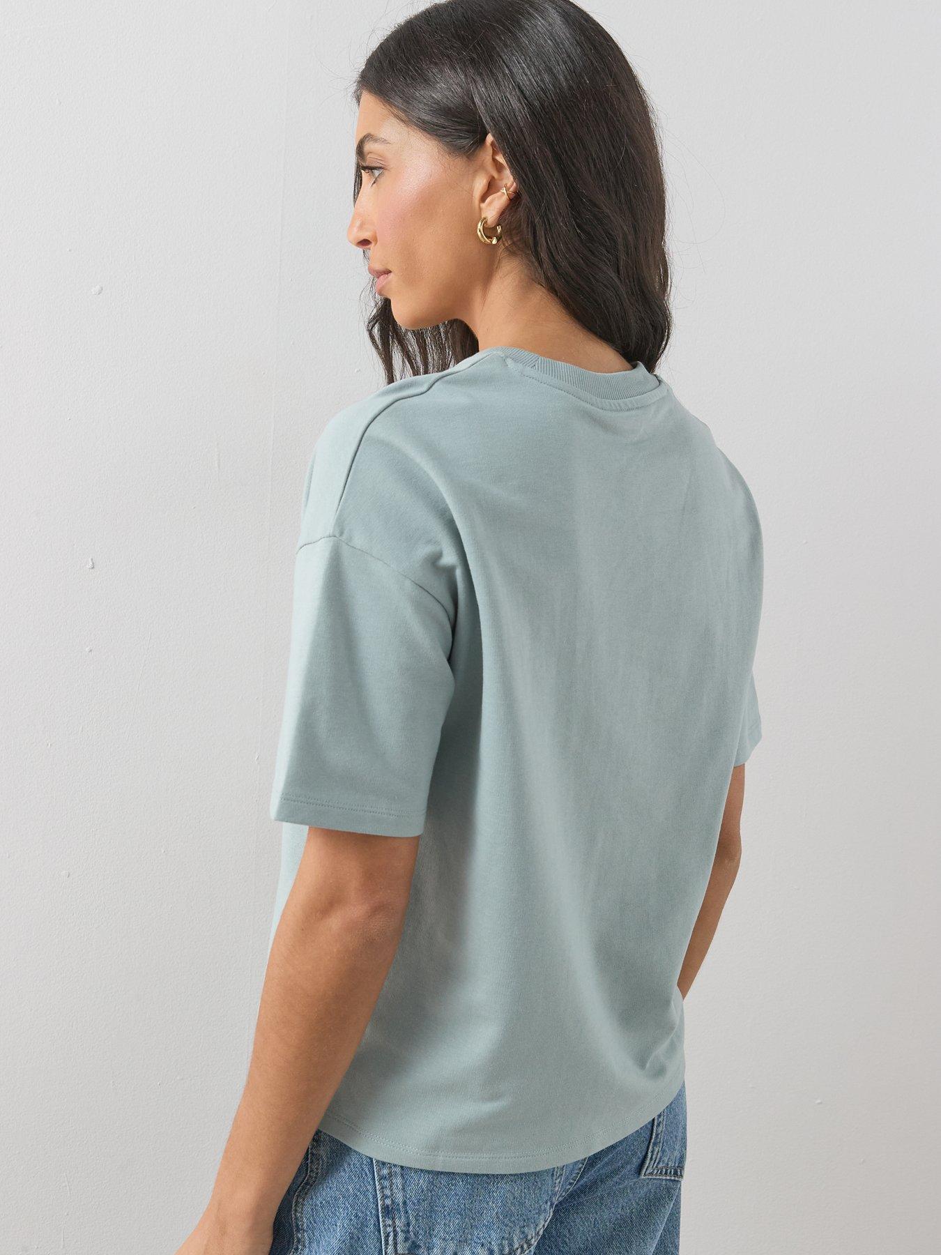  image of the-very-collection-heavyweight-short-sleeve-t-shirt-blue