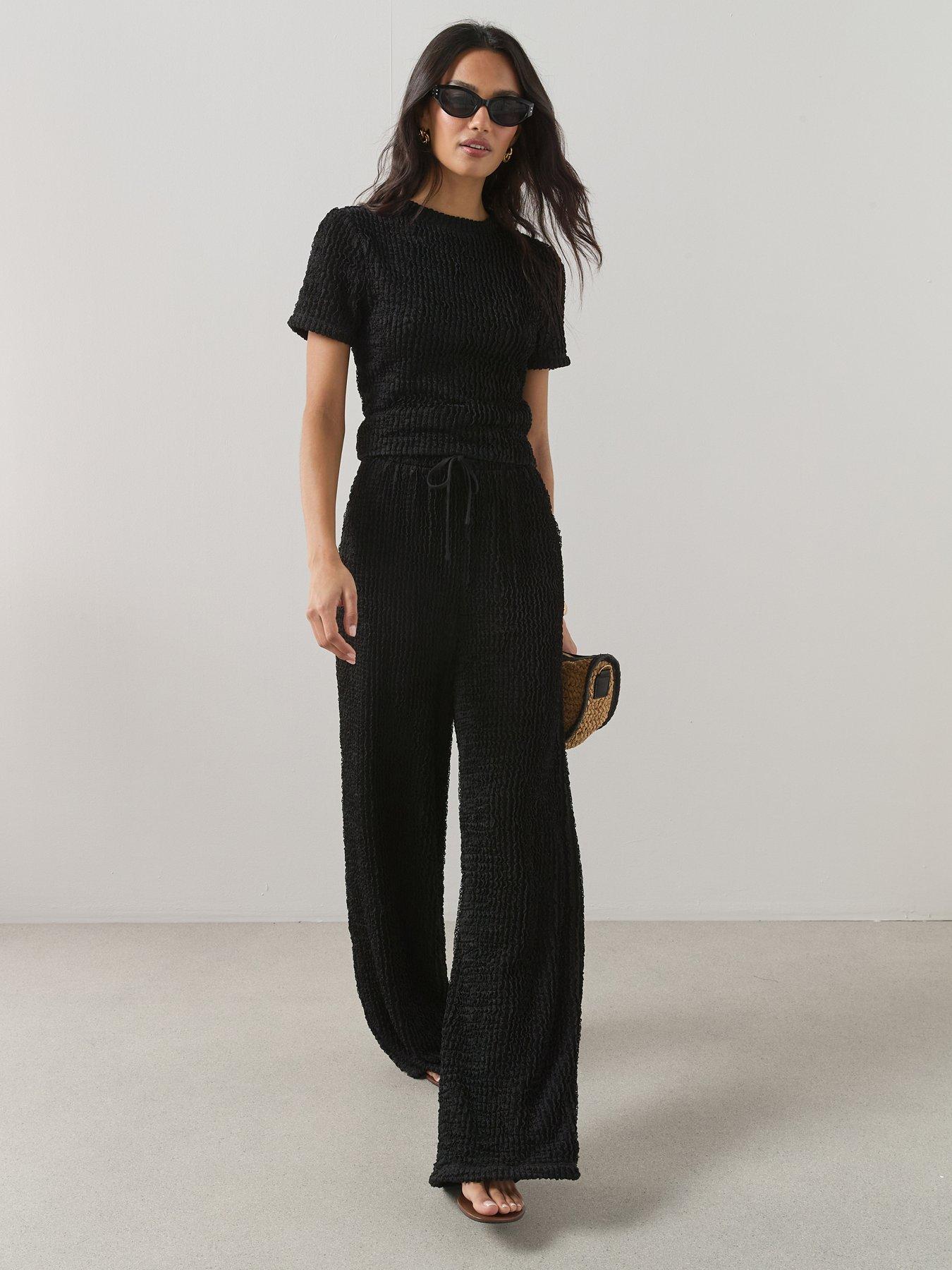 The Very Collection Textured Wide Leg Co-ord Trouser