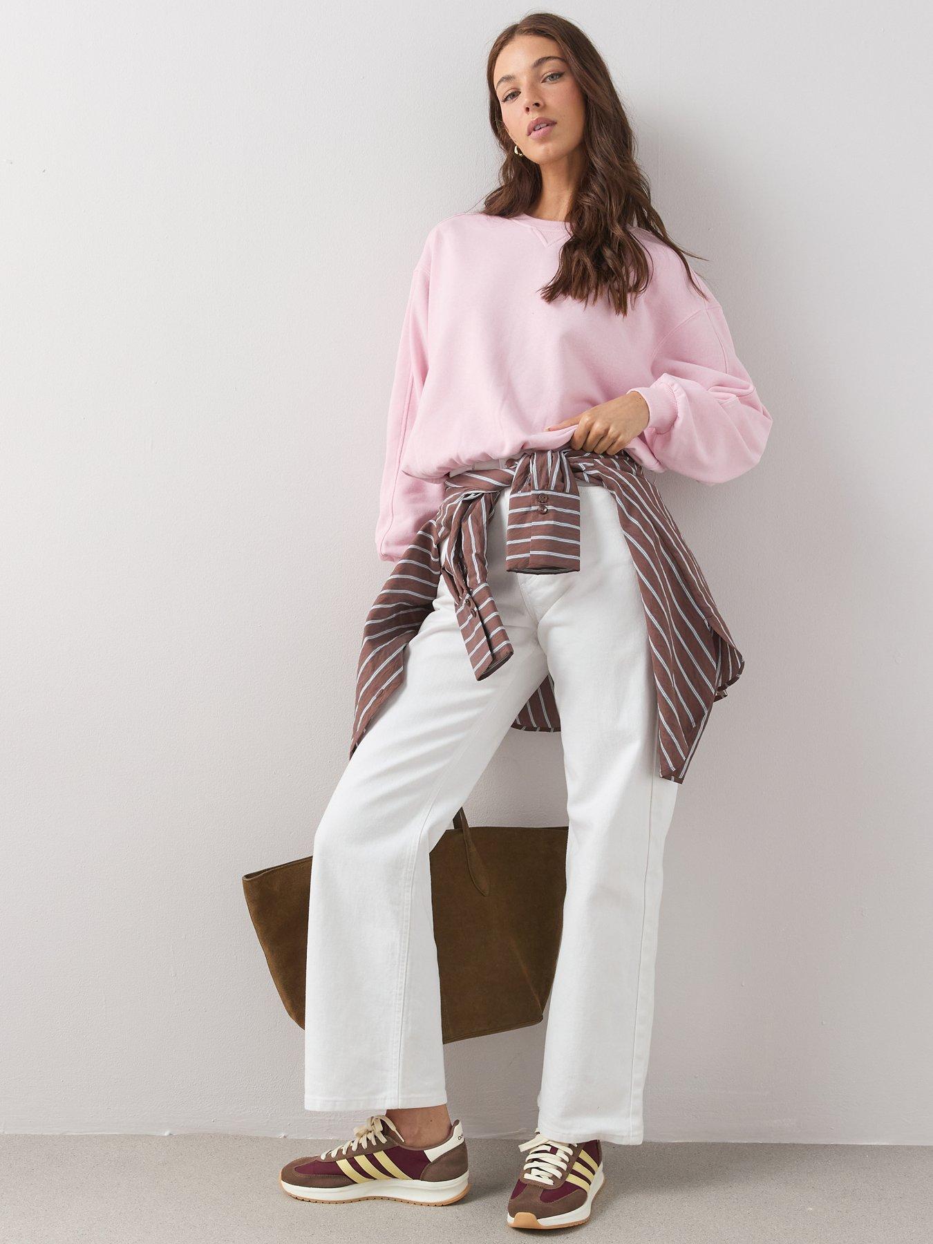  image of the-very-collection-crew-neck-sweatshirt-pink