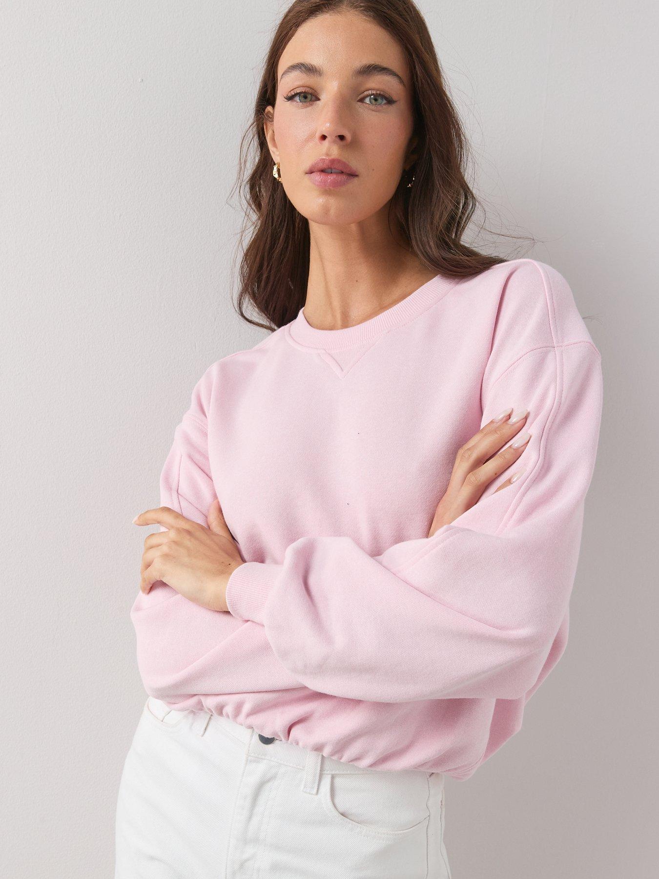  image of the-very-collection-crew-neck-sweatshirt-pink