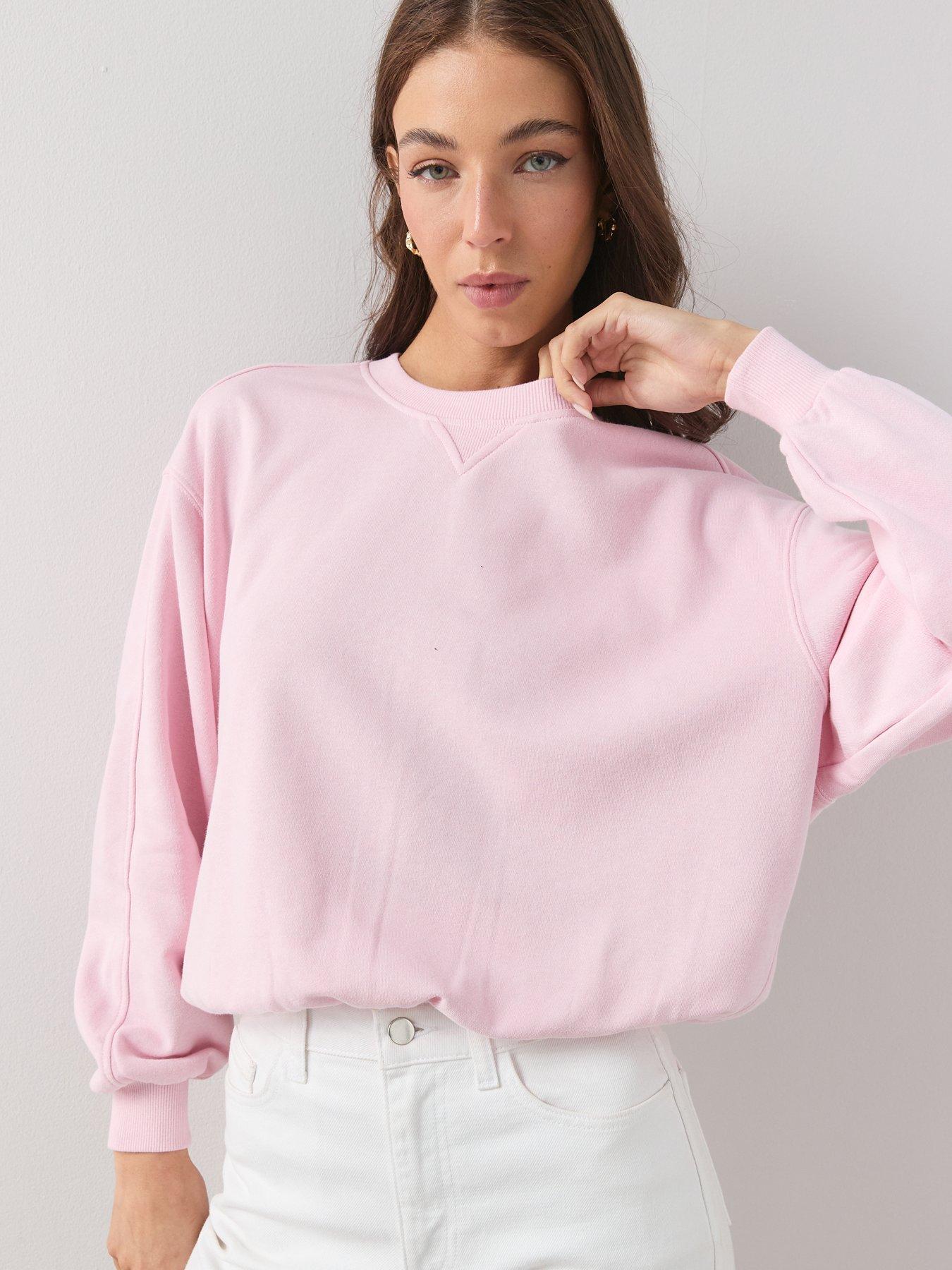  image of the-very-collection-crew-neck-sweatshirt-pink