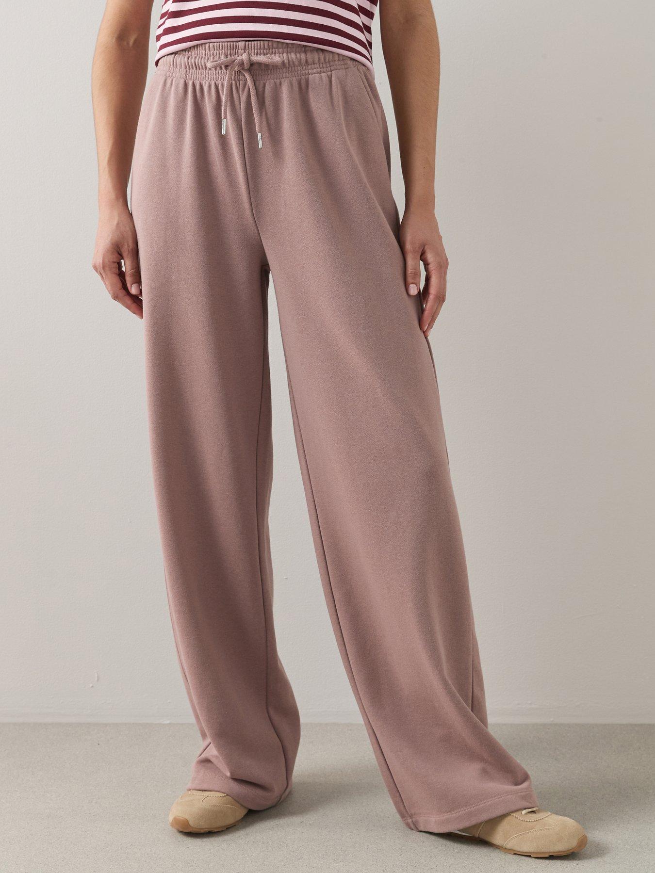 The Very Collection Wide Leg Relaxed Joggers - Neutral