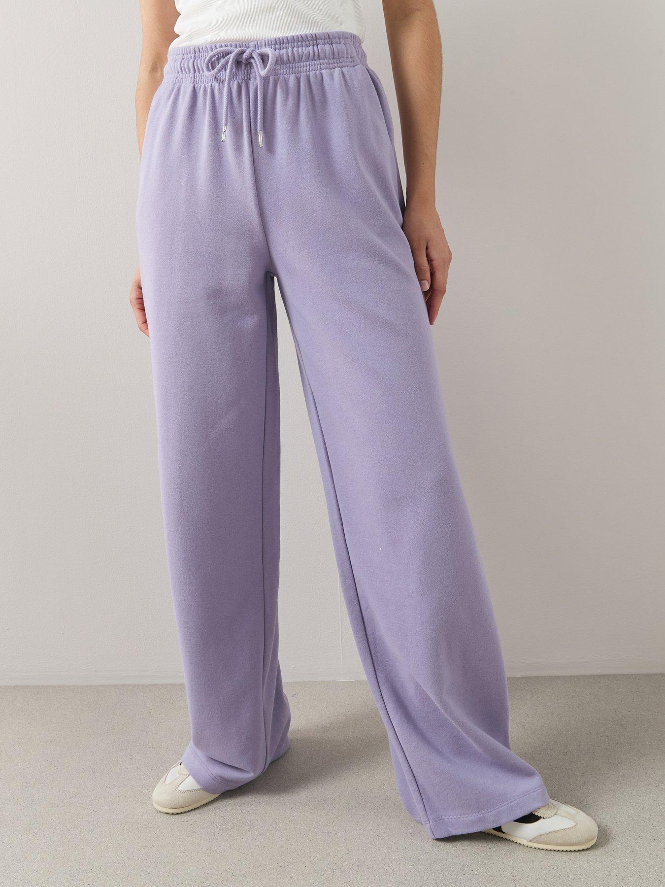 The Very Collection Wide Leg Relaxed Joggers - Lilac