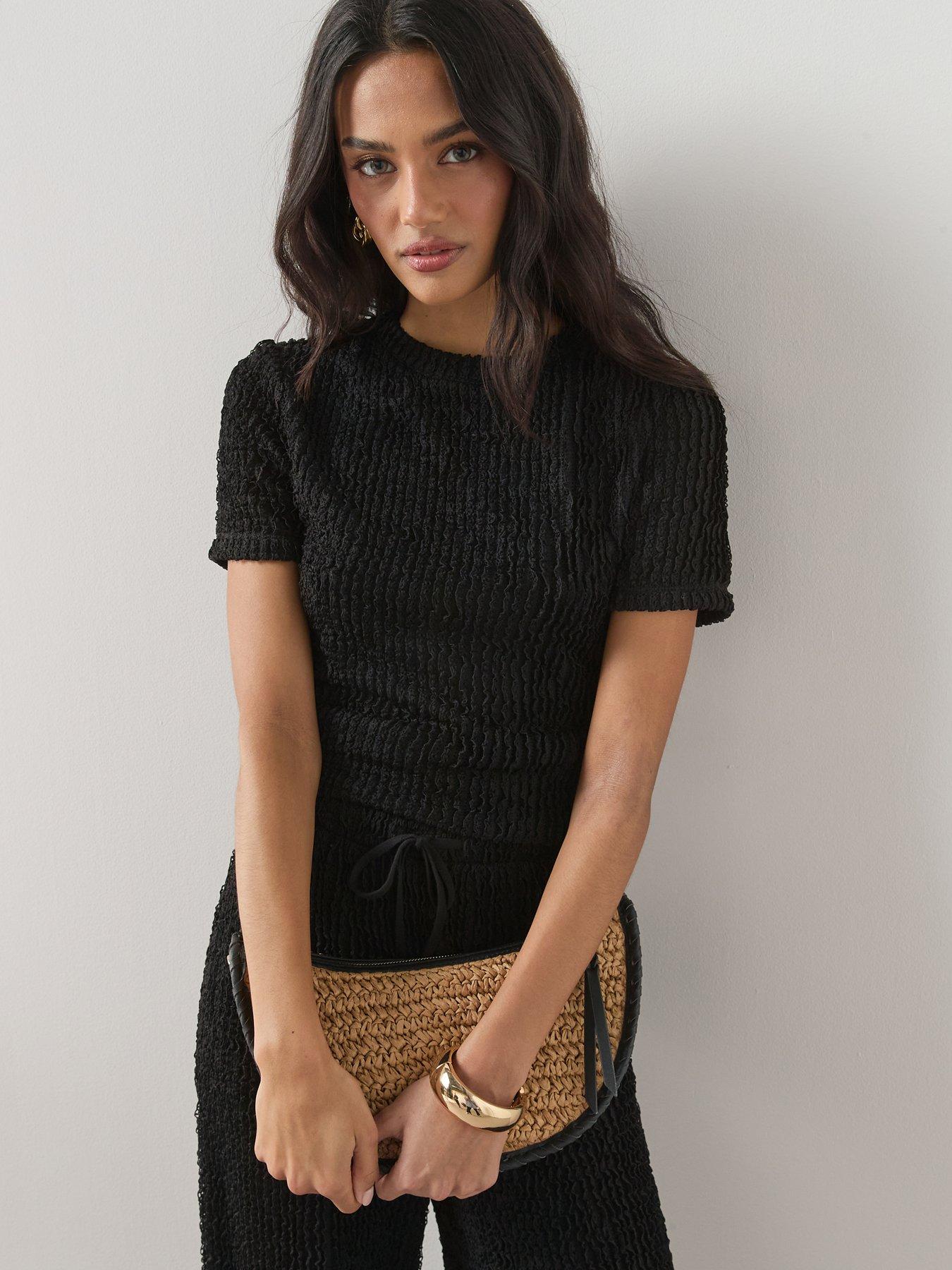 The Very Collection Textured Short Sleeve Co-ord Top
