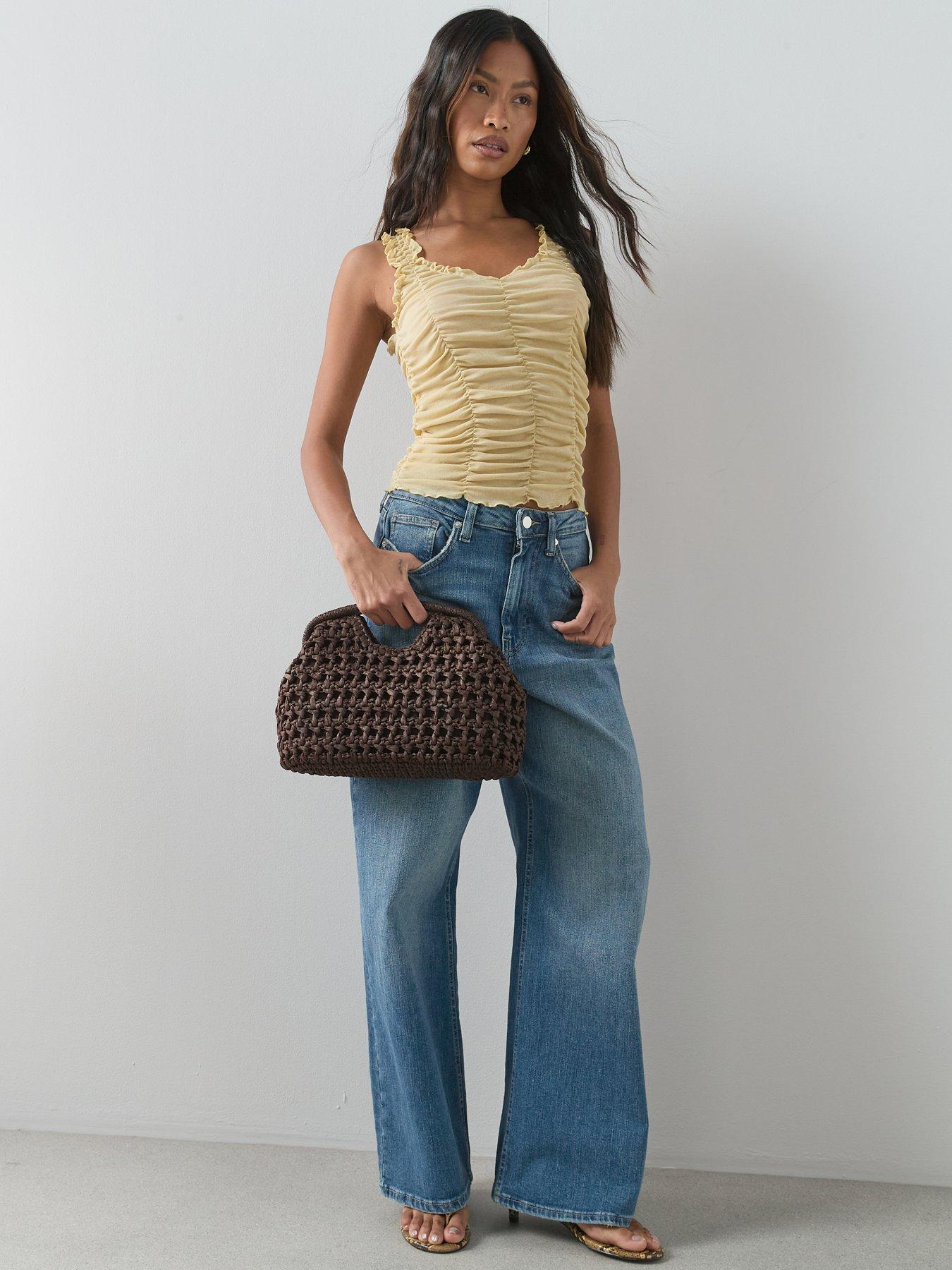  image of the-very-collection-ruched-vest-yellow