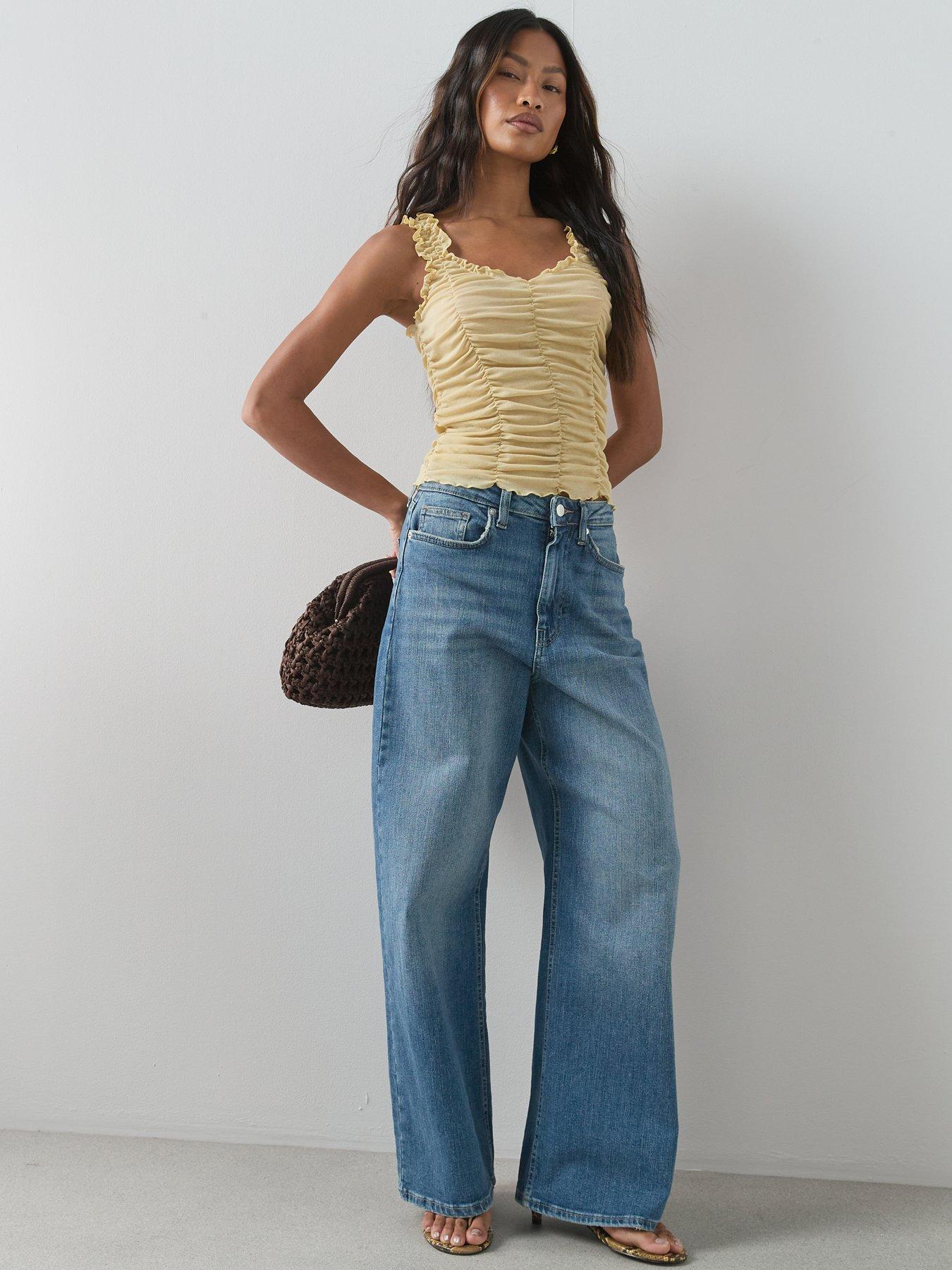  image of the-very-collection-ruched-vest-yellow