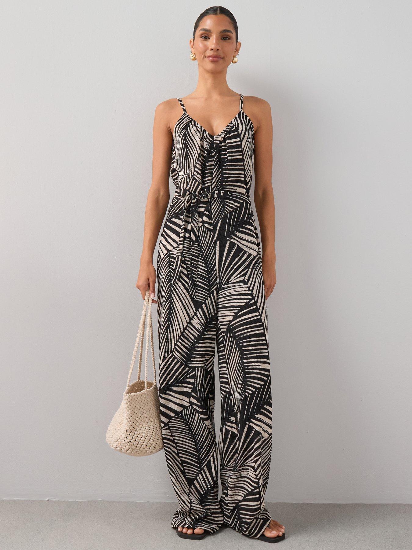 The Very Collection Textured Stretch Strappy Jumpsuit
