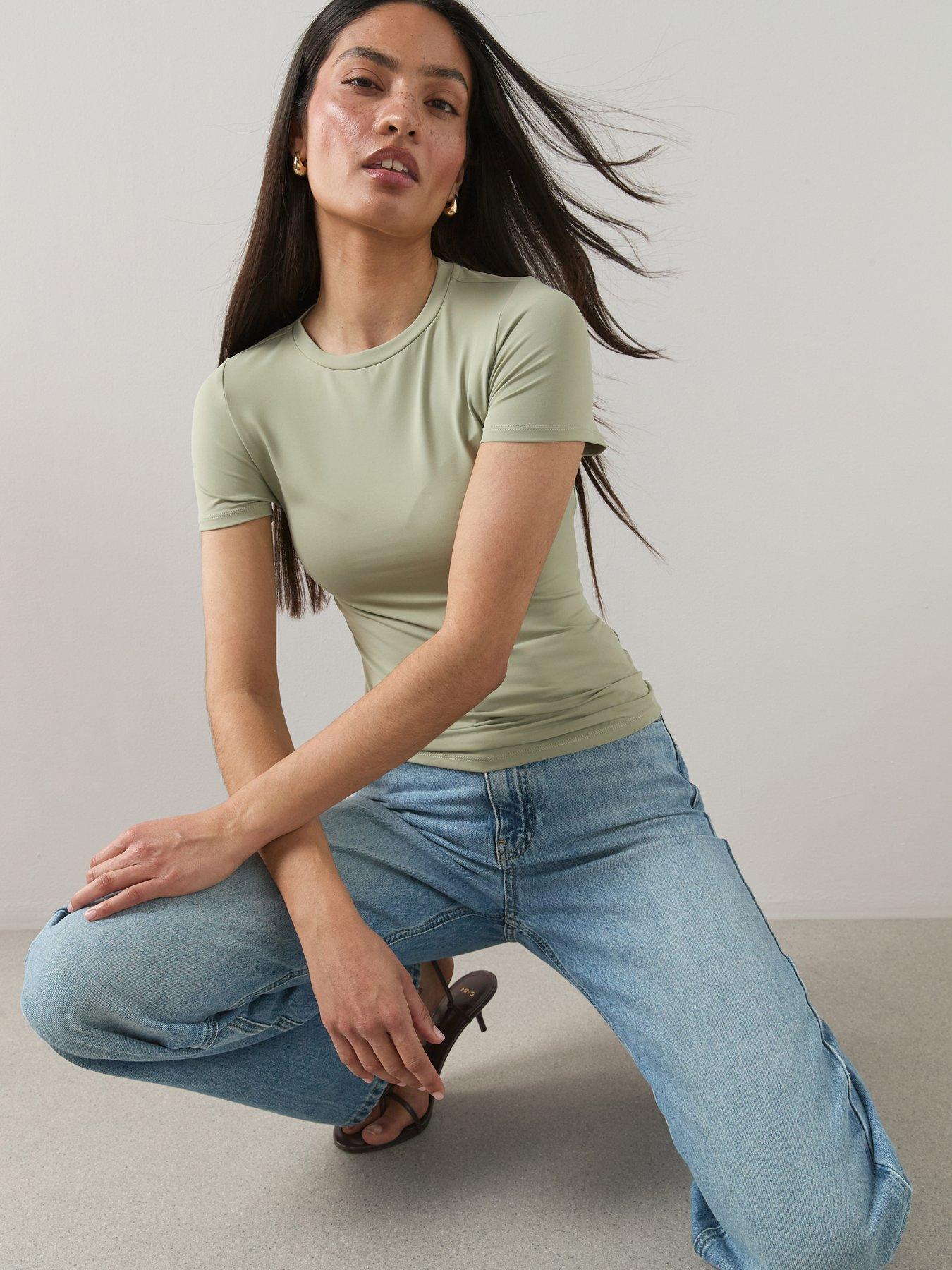 The Very Collection Soft Touch Short Sleeve Tee - Sage