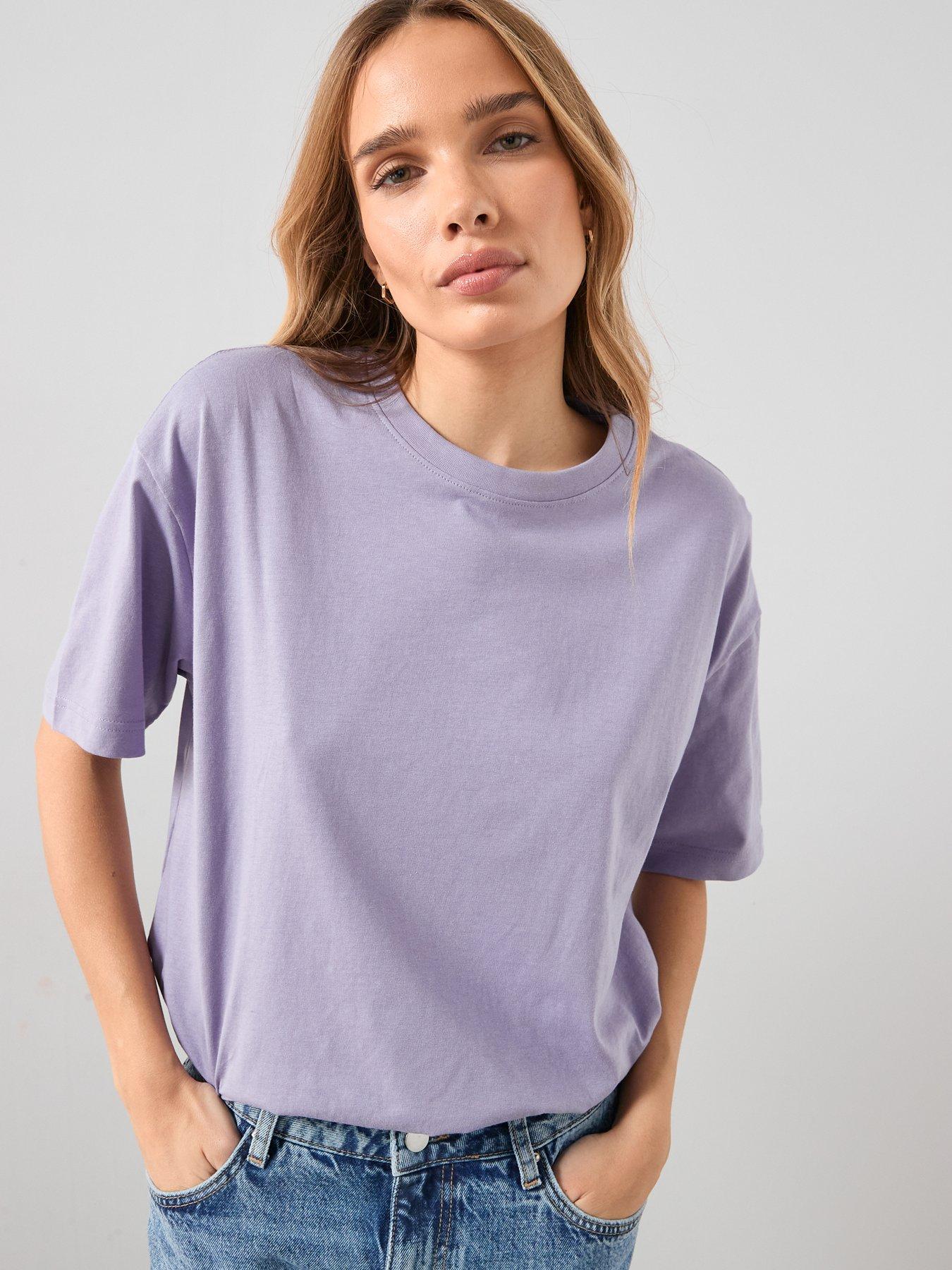 The Very Collection Crew Neck Oversized T-shirt - Lilac