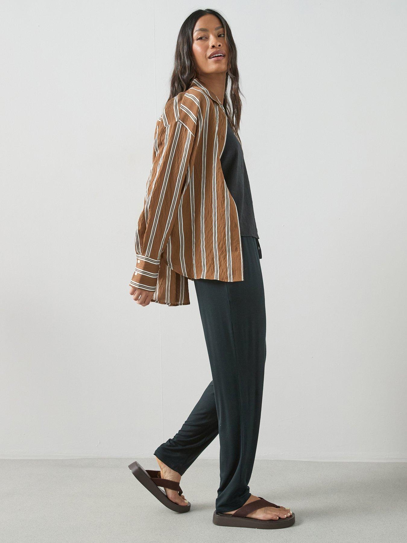 The Very Collection Stretch Tapered Trousers - Black