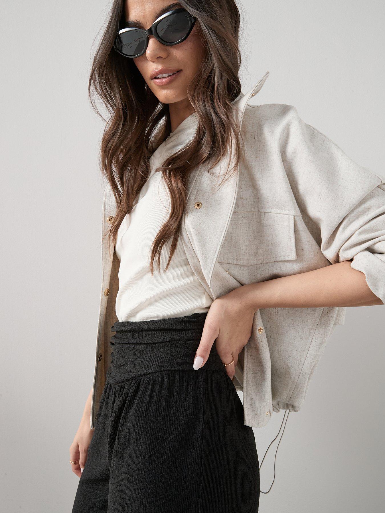 Image 5 of 6 of The Very Collection Textured Stretch Cuffed Trouser - Black