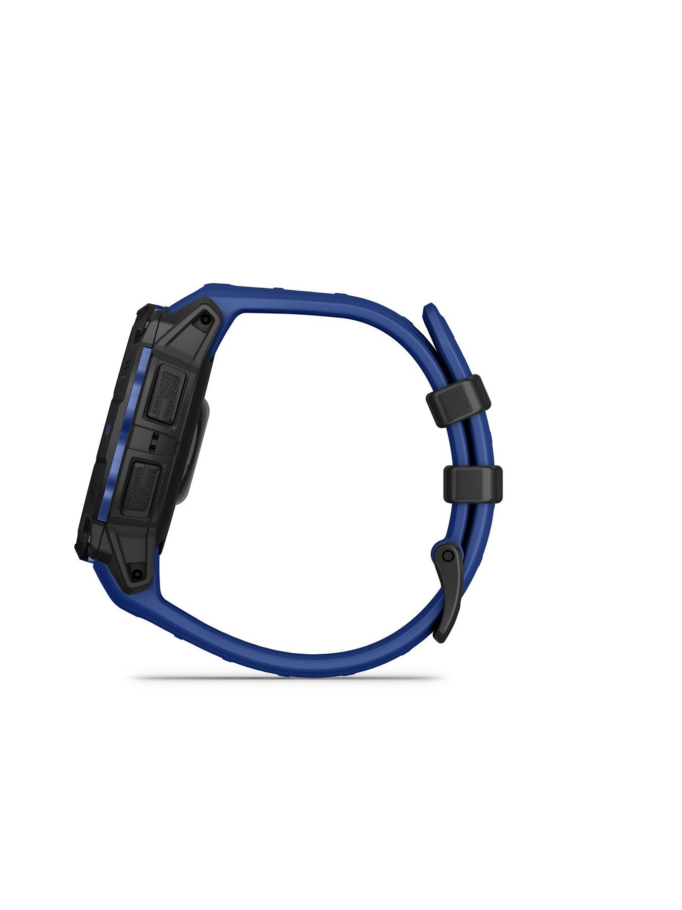  image of garmin-instinct-3-45mm-smartwatchnbsp--black-with-bolt-blue-band