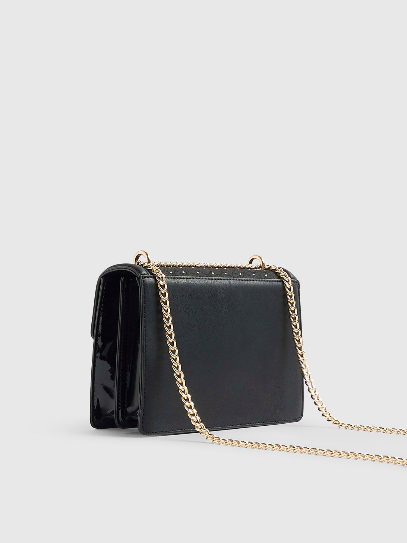  image of river-island-jacq-diam-panelled-shoulder-black