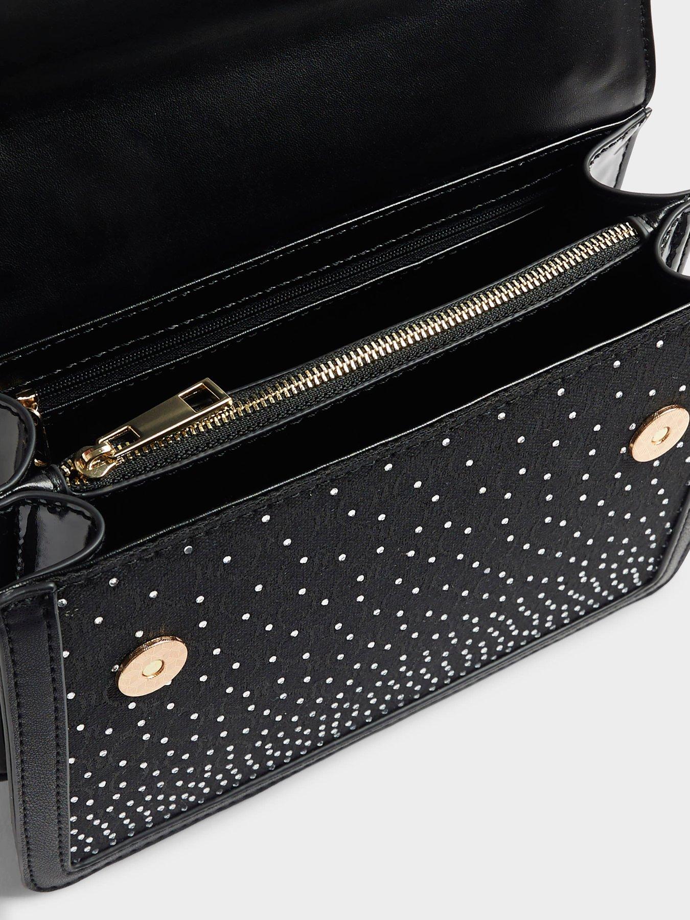  image of river-island-jacq-diam-panelled-shoulder-black