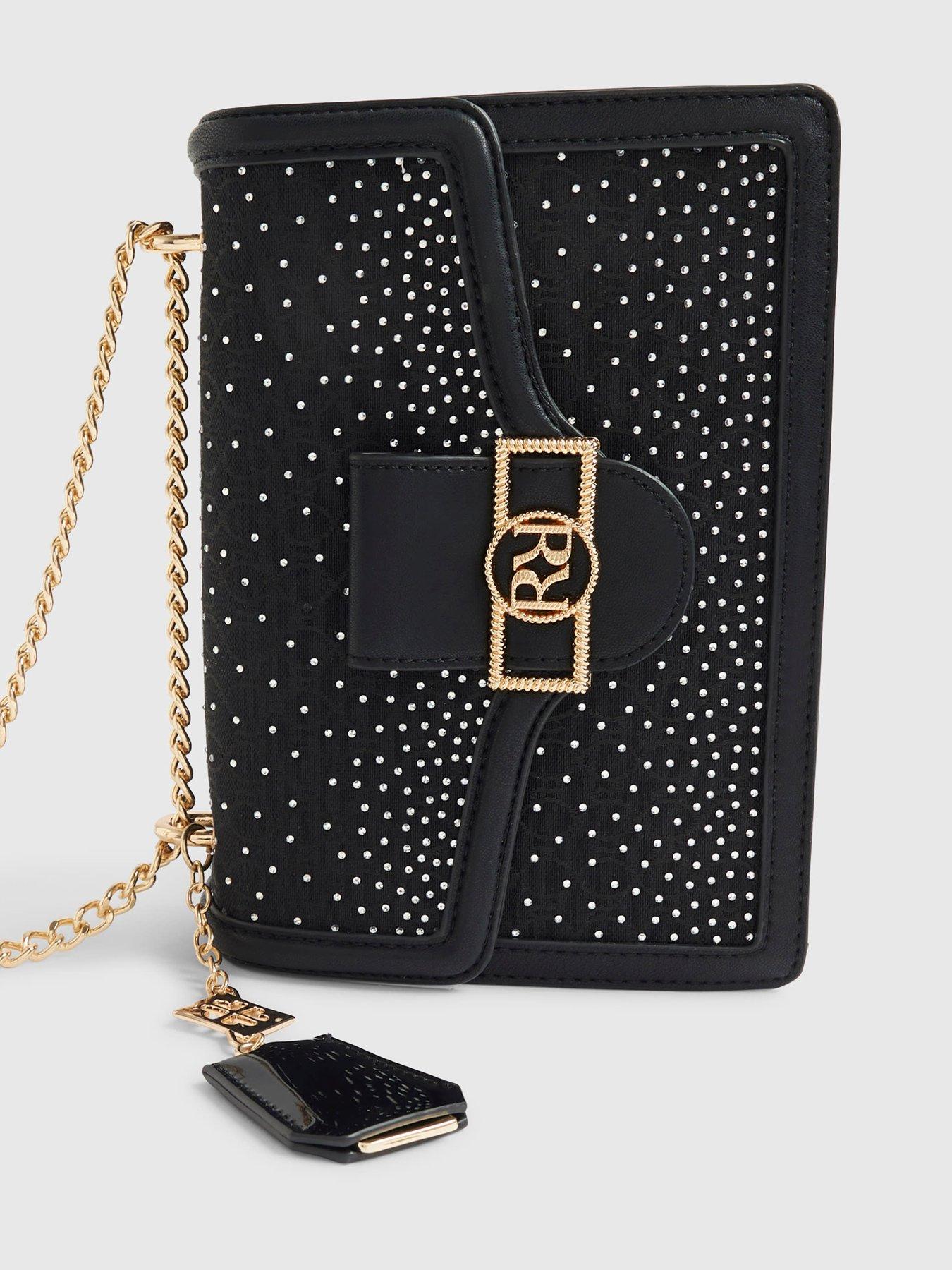  image of river-island-jacq-diam-panelled-shoulder-black