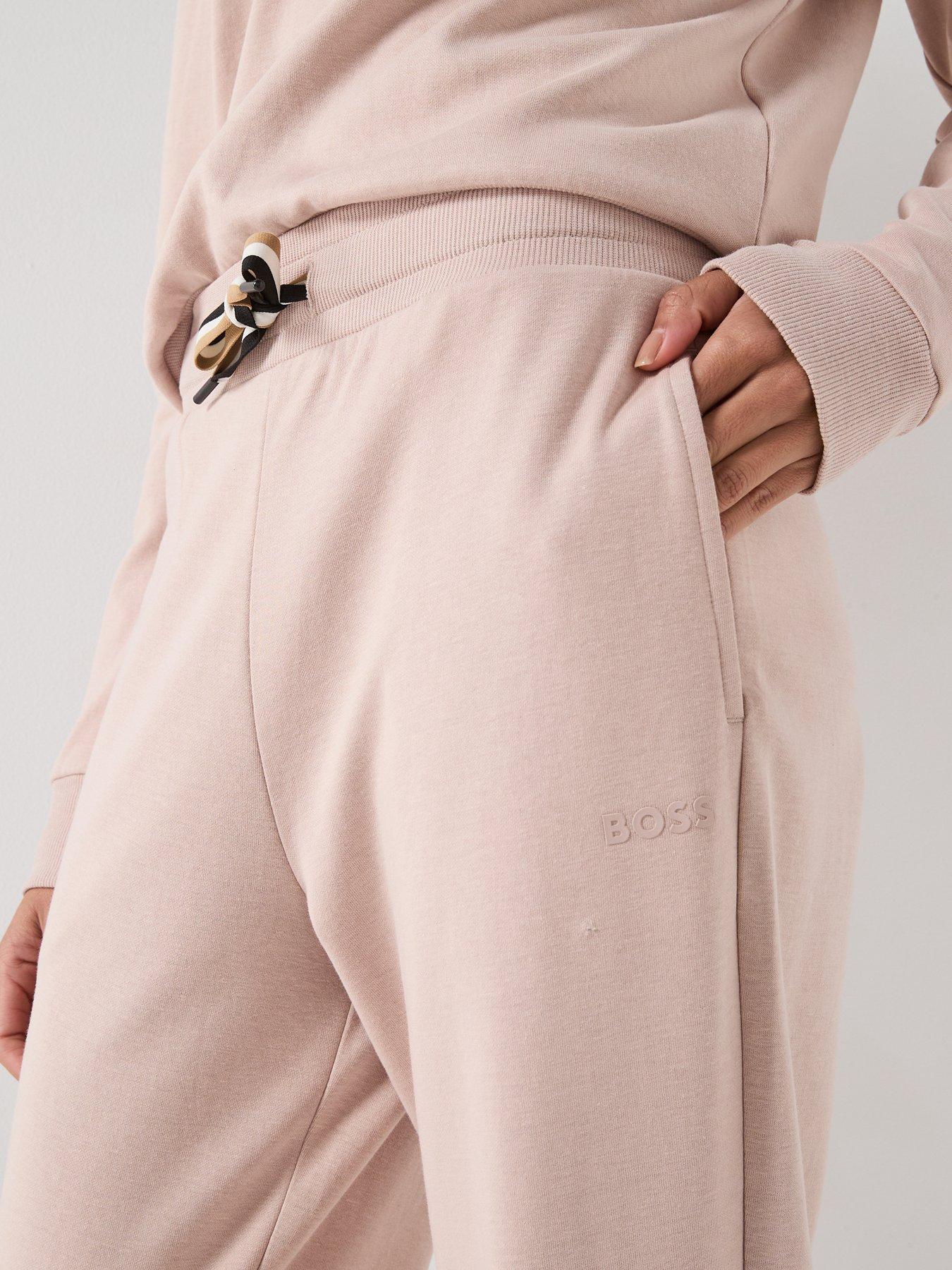  image of boss-cp-stripe-cuff-joggers-beige