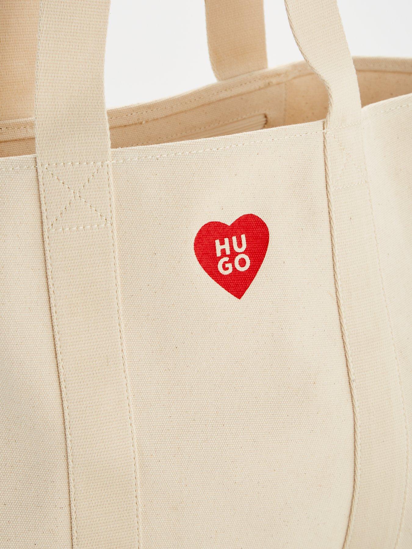 Image 3 of 4 of HUGO Becky Canvas Tote Bag - White