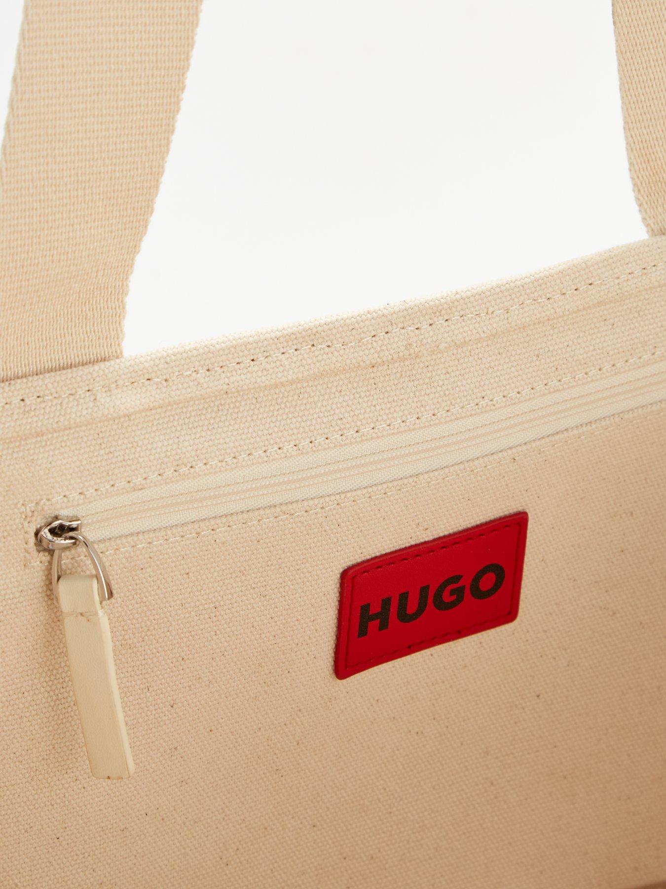 Image 4 of 4 of HUGO Becky Canvas Tote Bag - White